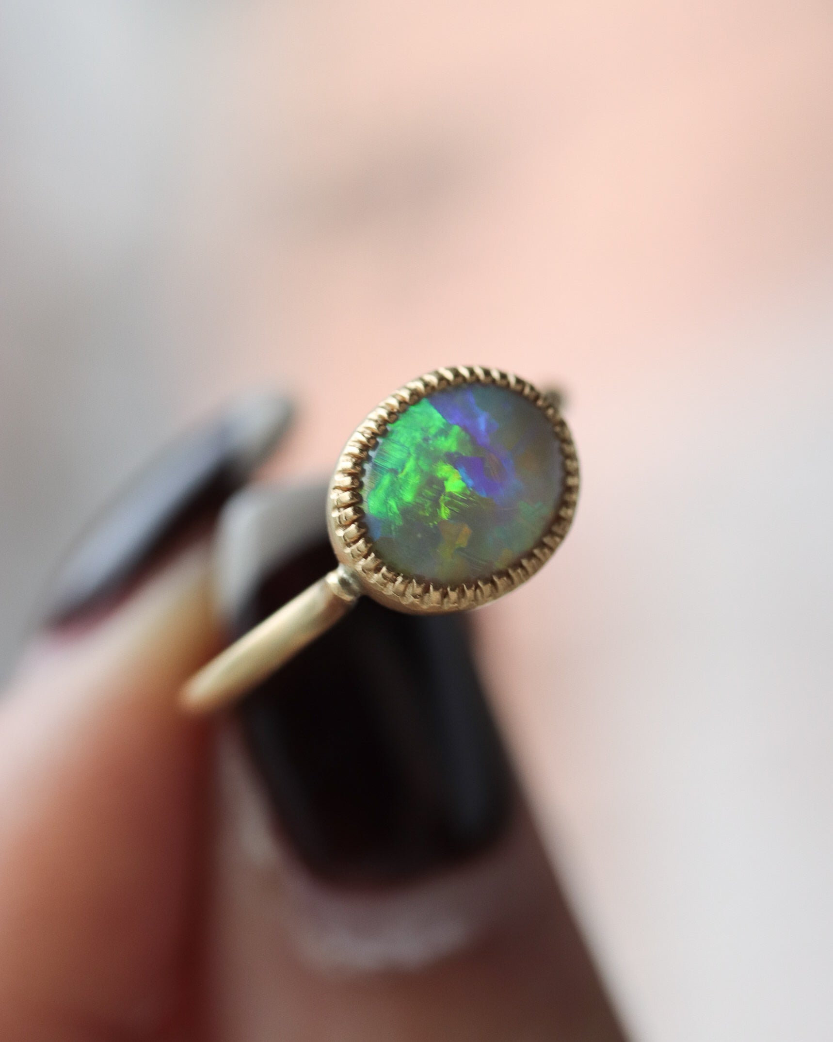 Milgrain Ring - Opal -