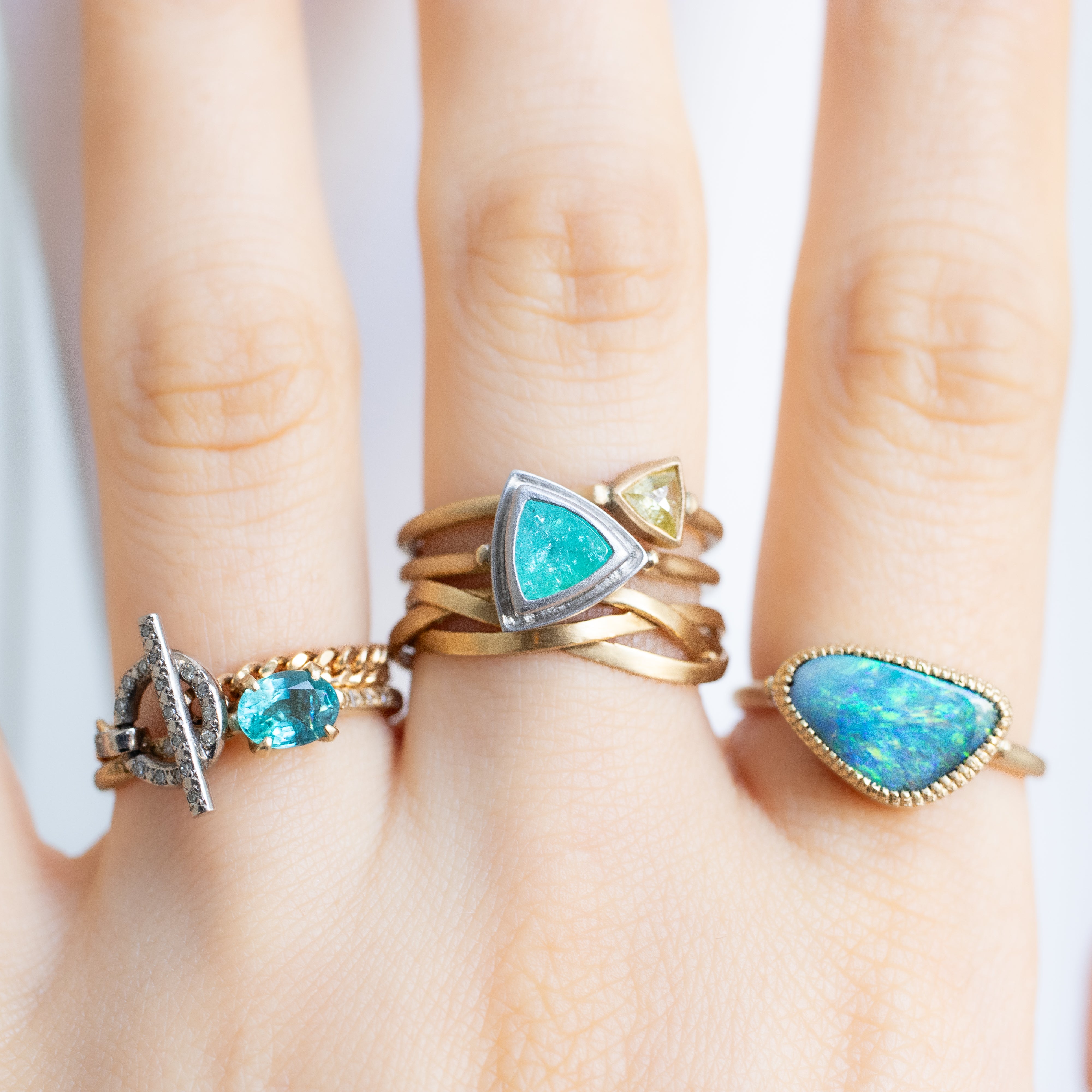 Milgrain Ring - Boulder Opal -