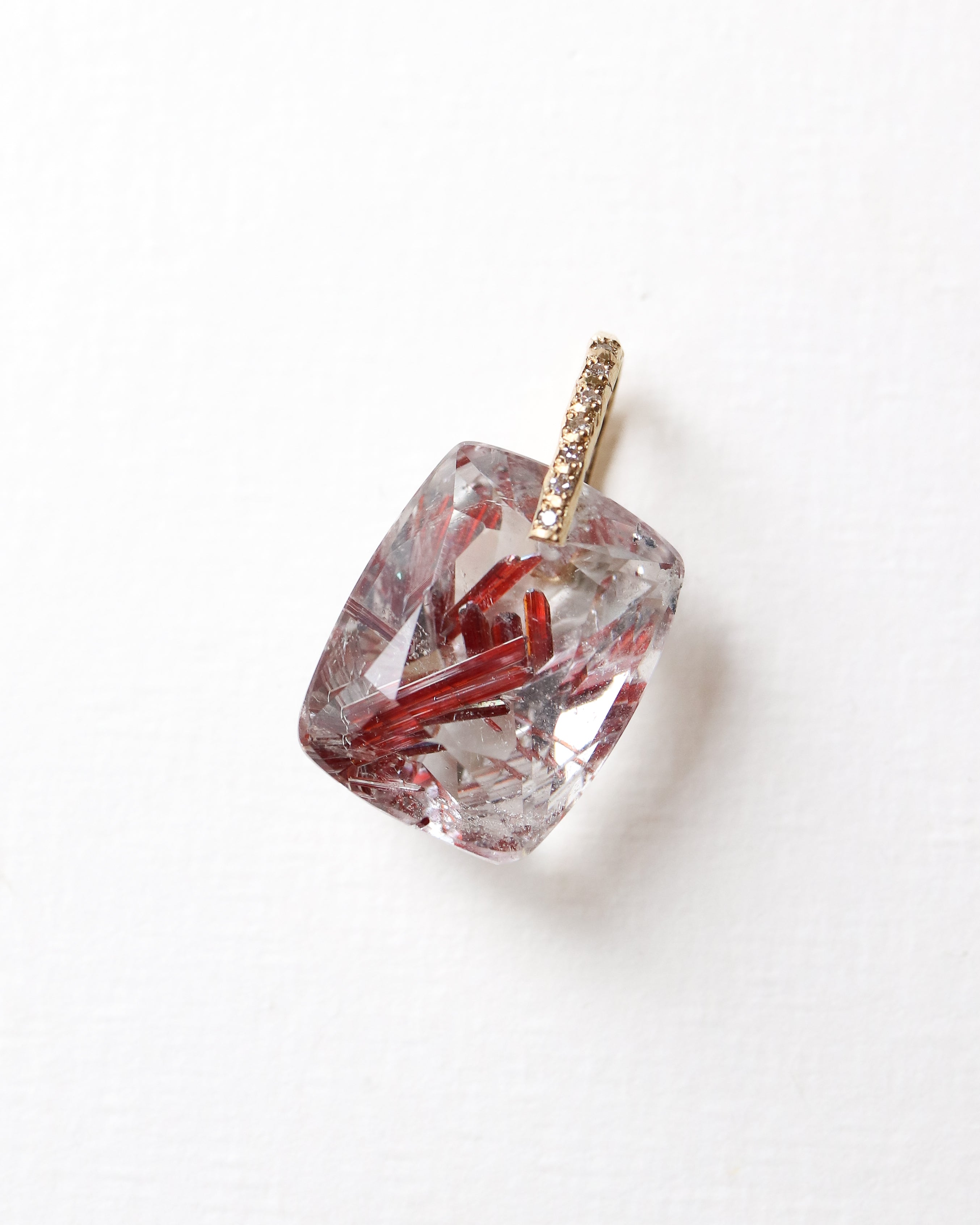 Hibiki Stone Necklace - Red Rutile - – MONAKA jewellery