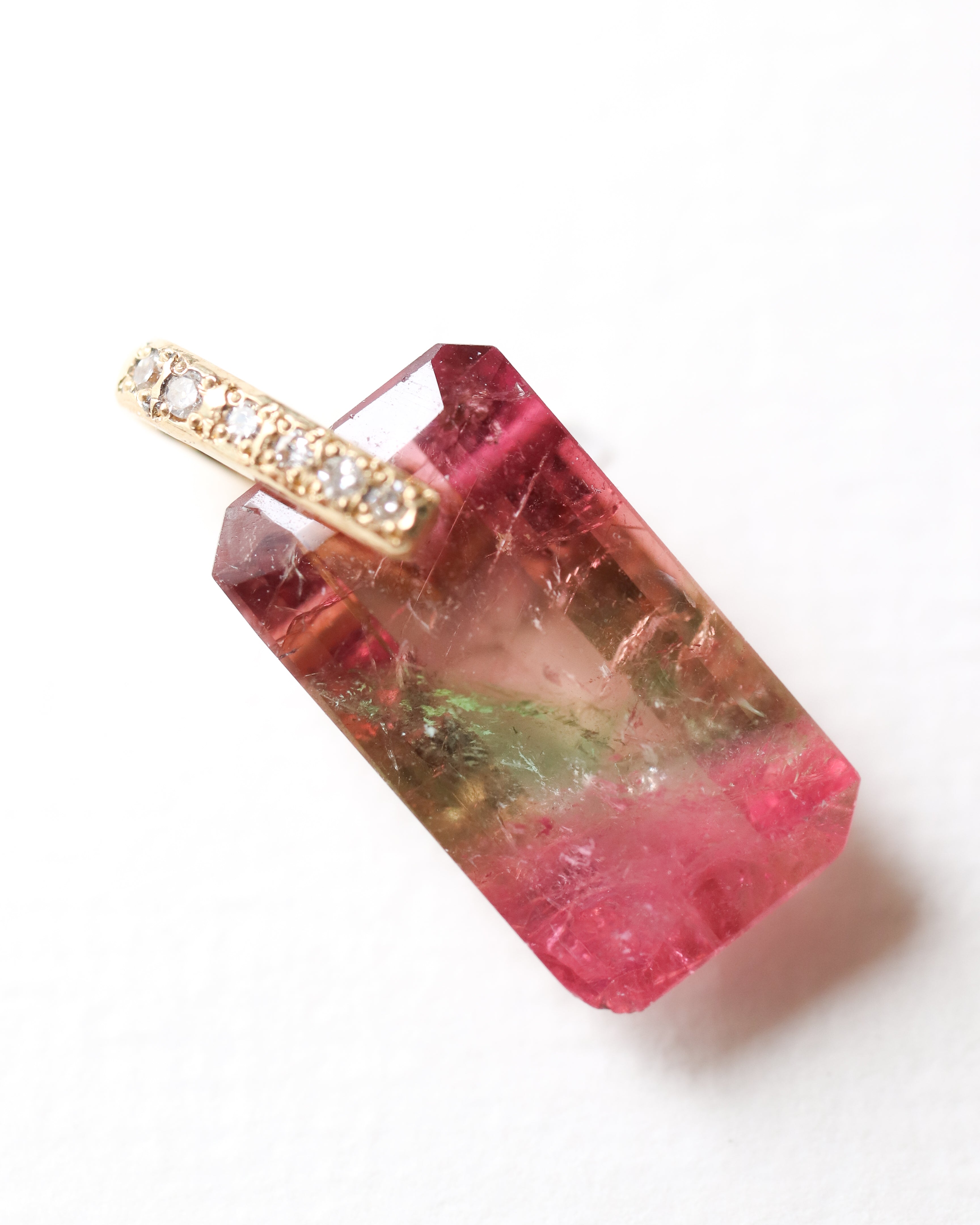 Hibiki Stone Necklace - Bicolor Tourmaline -