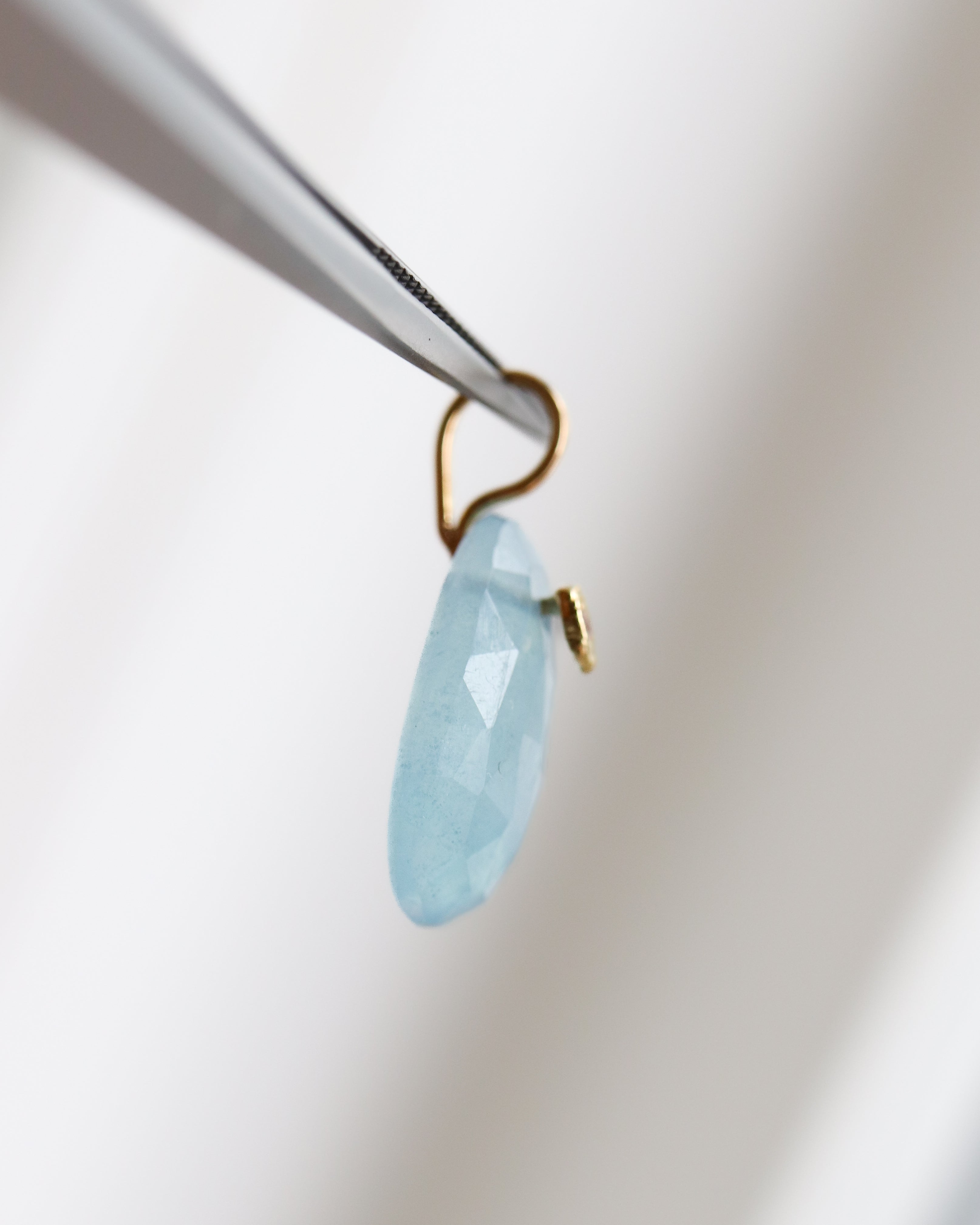 Flat Necklace - Aquamarine -