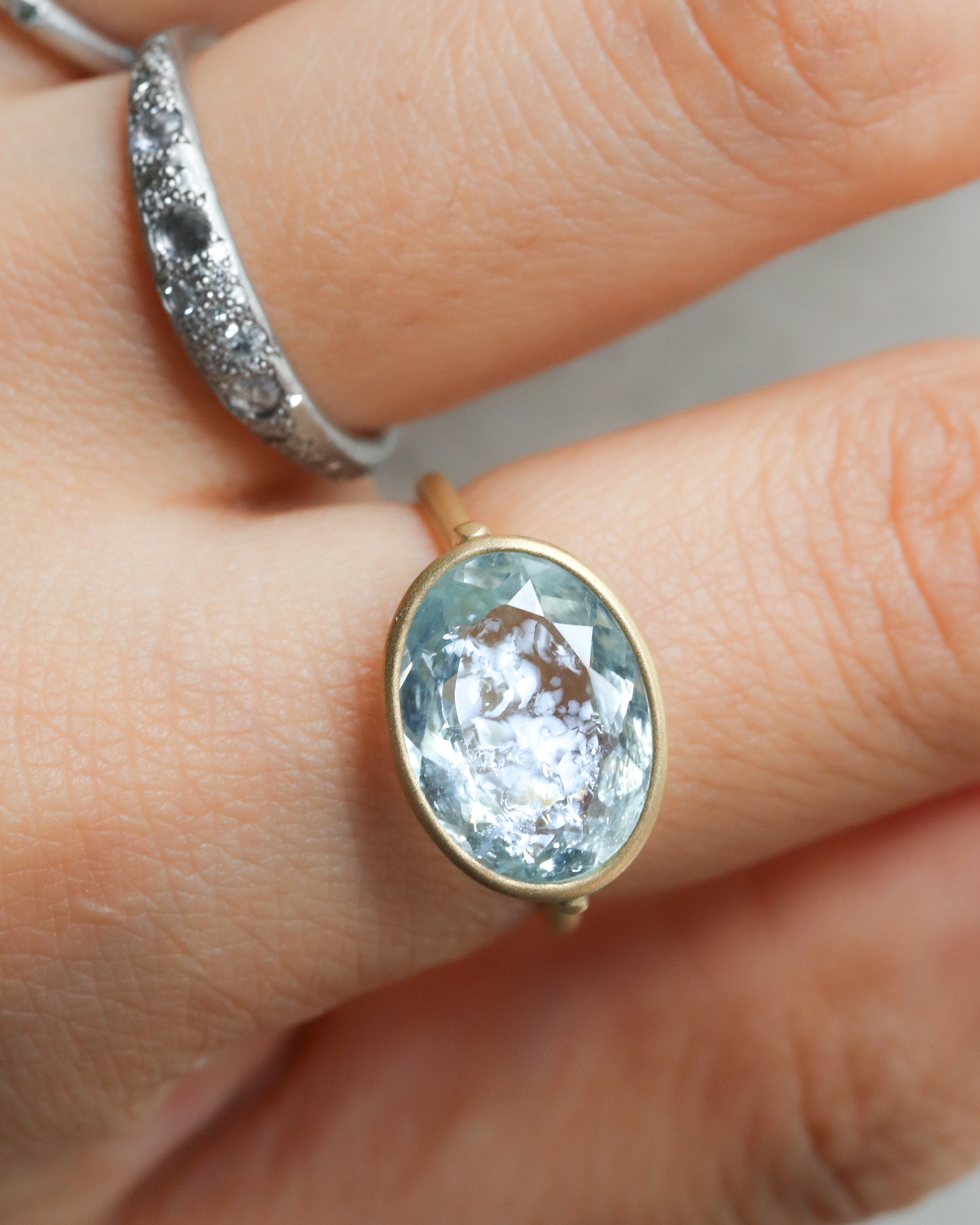 Collet Ring - Aquamarine -