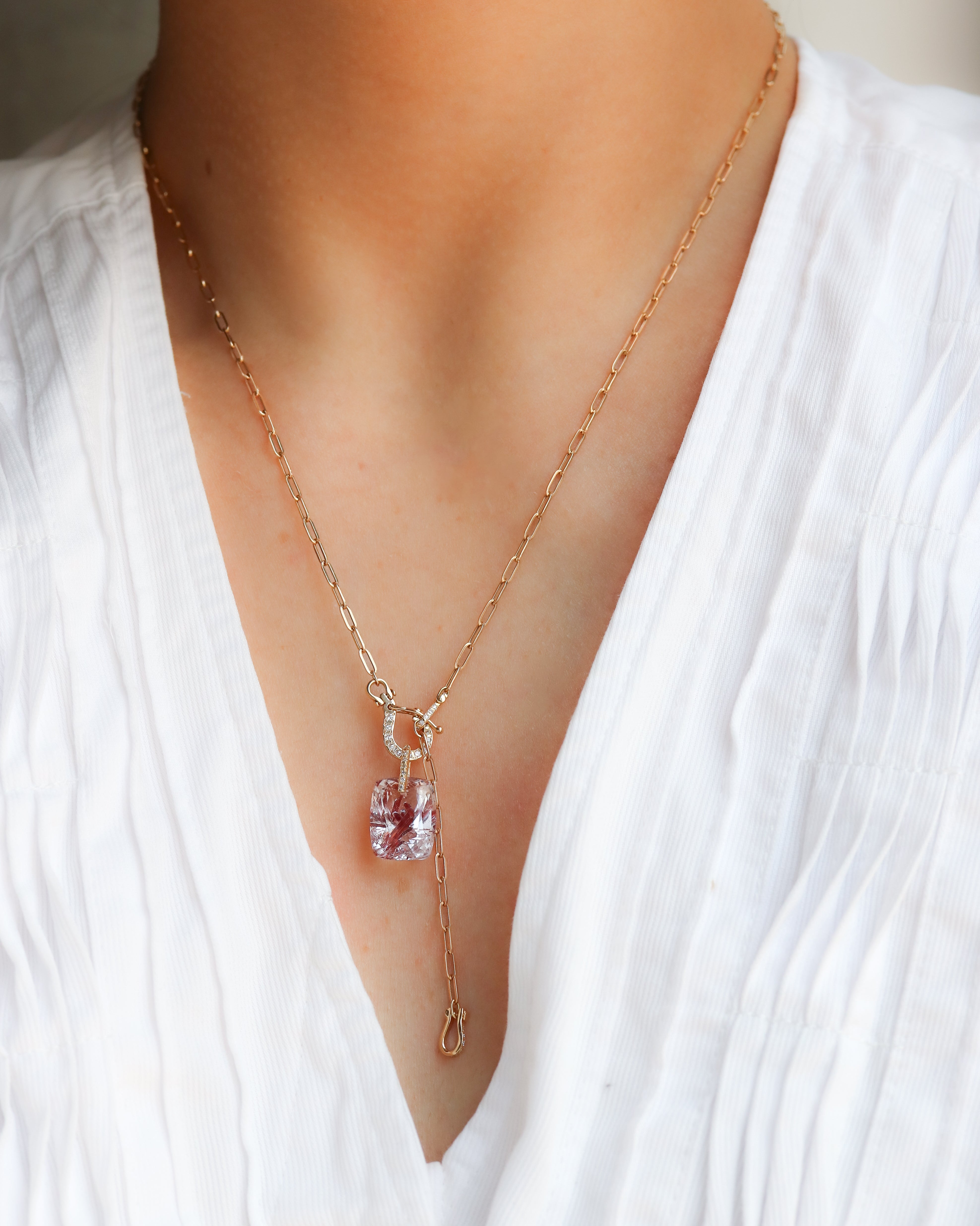 Hibiki Stone Necklace - Red Rutile -