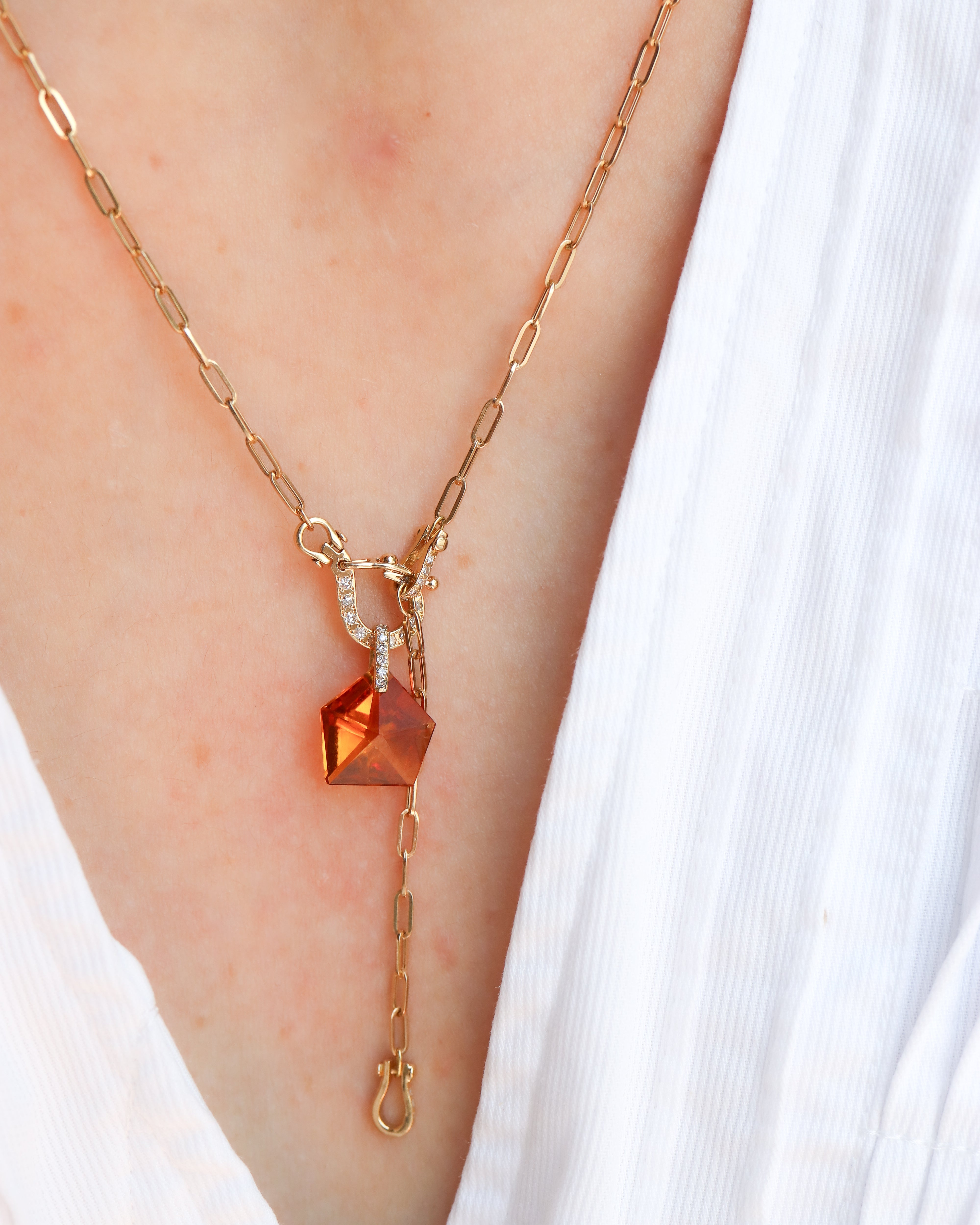 Hibiki Stone Necklace - Citrine -