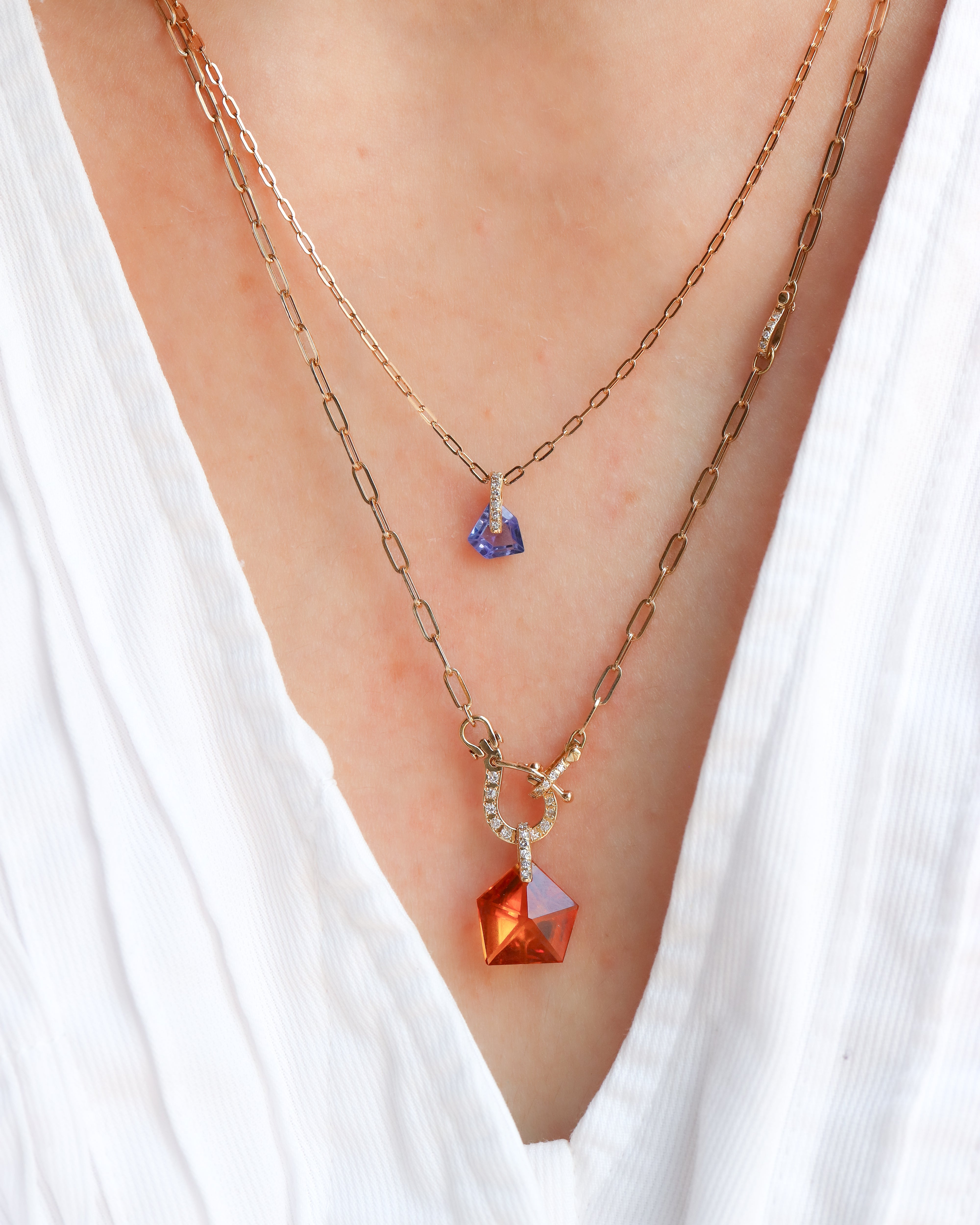 Hibiki Stone Necklace - Citrine -