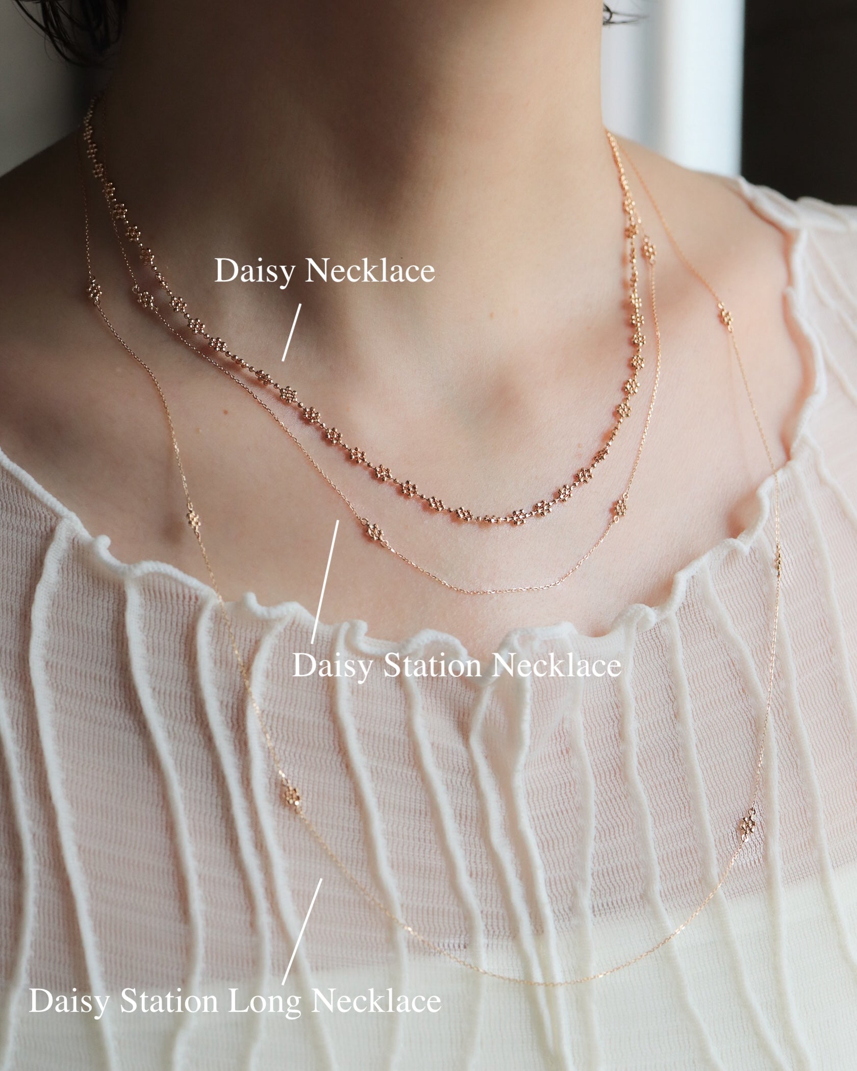 【Repair】Daisy Necklace - Chain Size Down & Up -