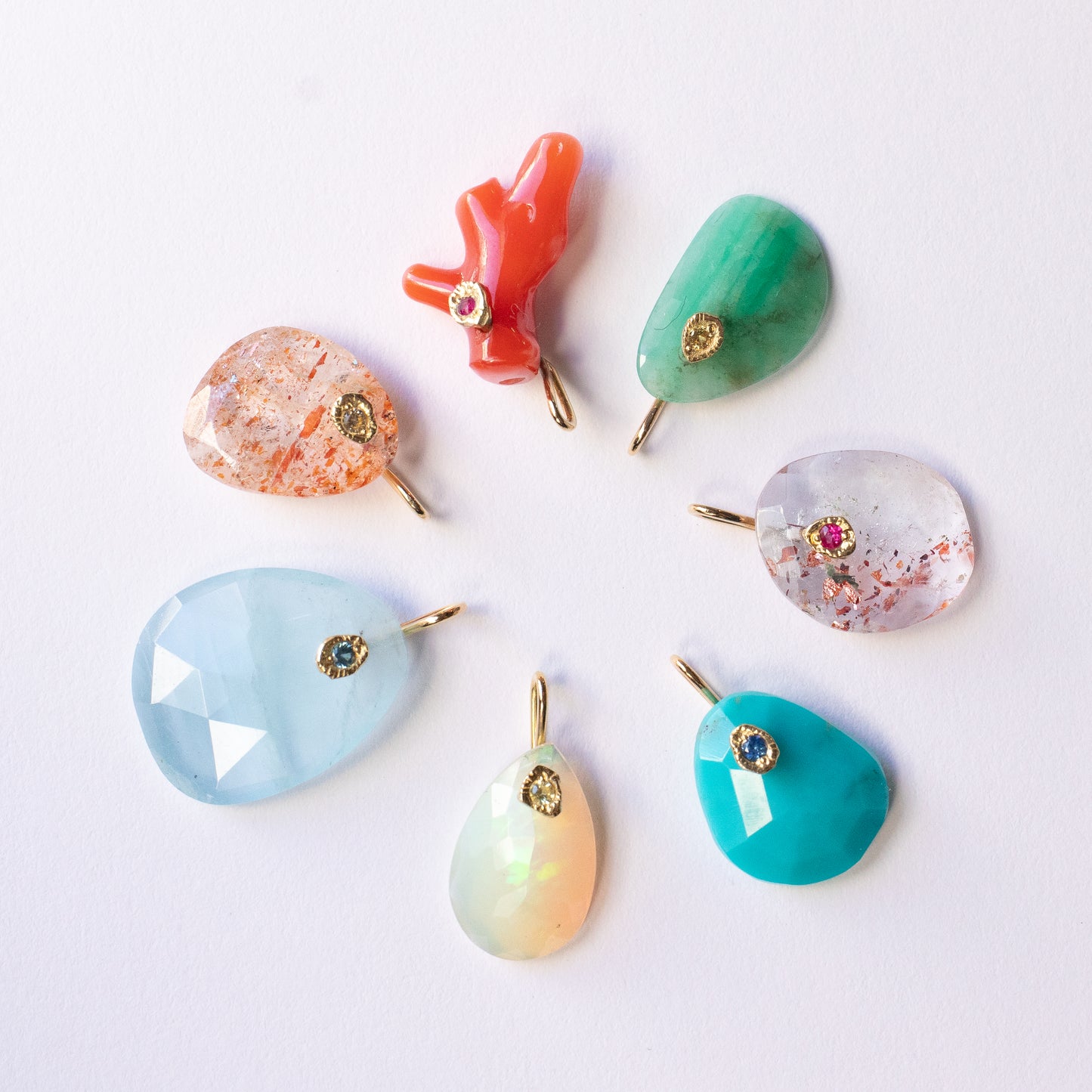 Flat Necklace - Emerald -