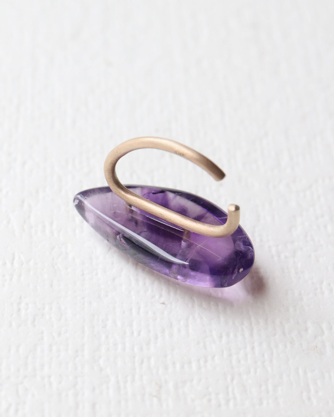 Stone Ear Cuff - Amethyst -