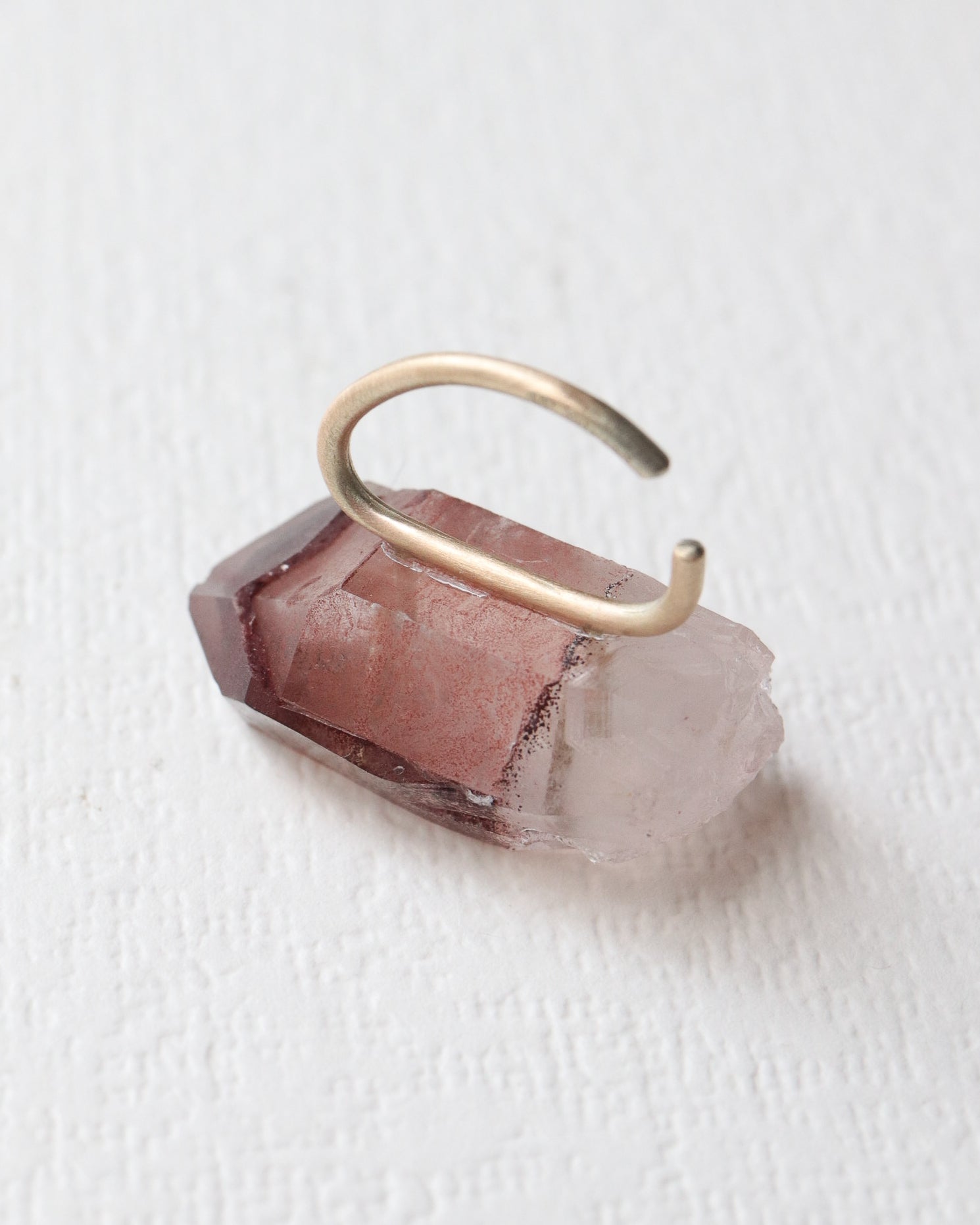 Stone Ear Cuff - Phantom Quartz -