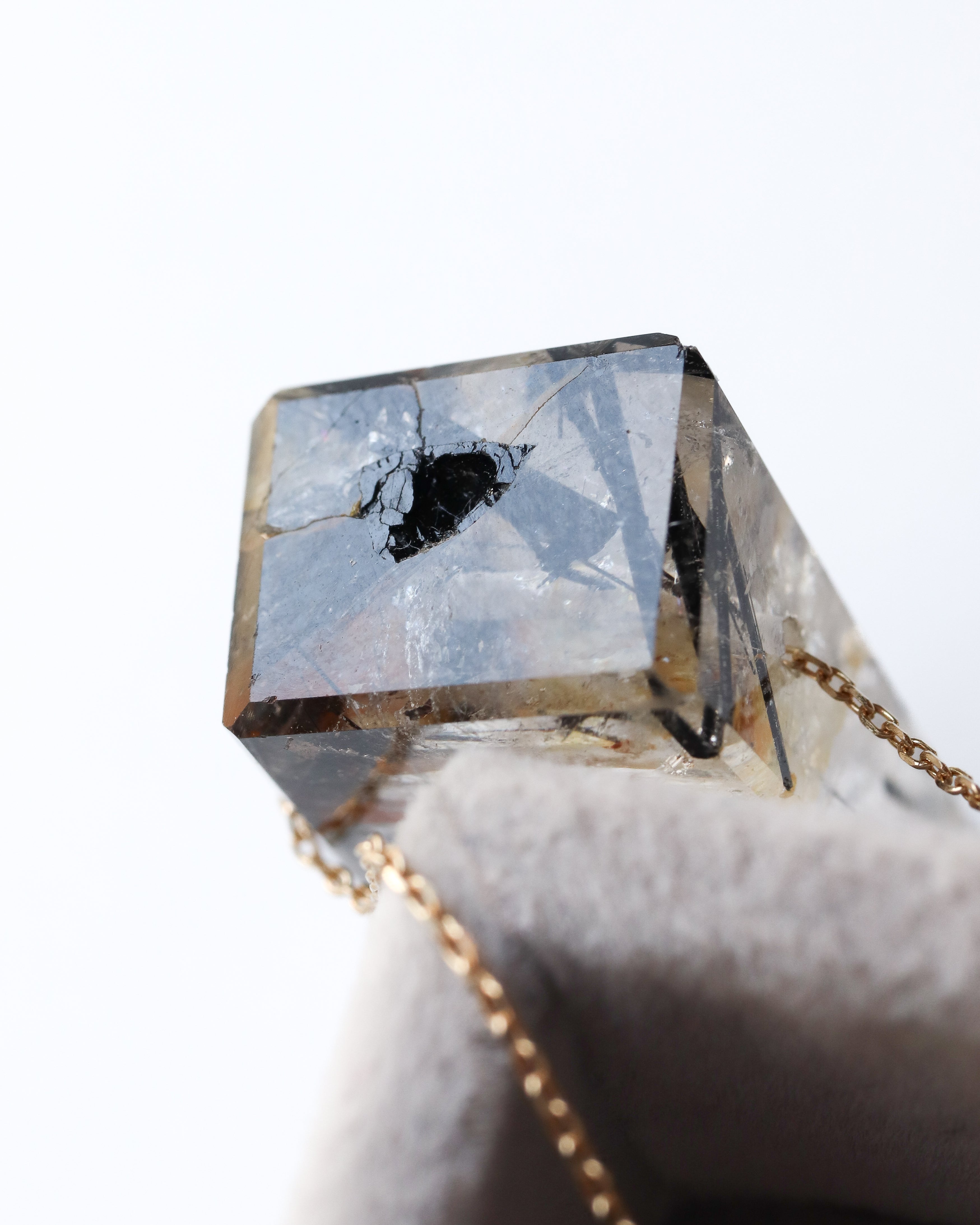 Rock Necklace - Tourmalinated Quartz -