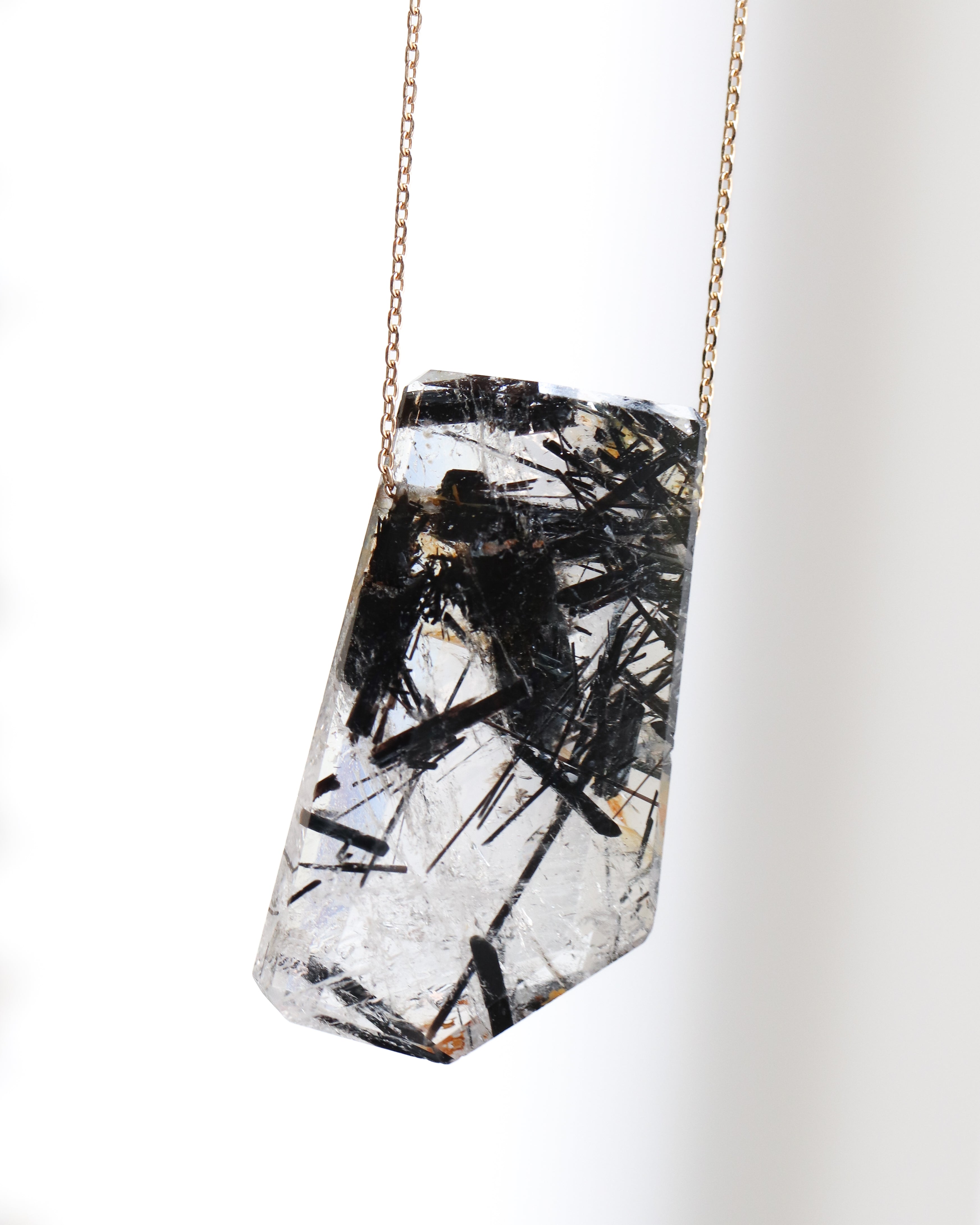 Rock Necklace - Tourmalinated Quartz -