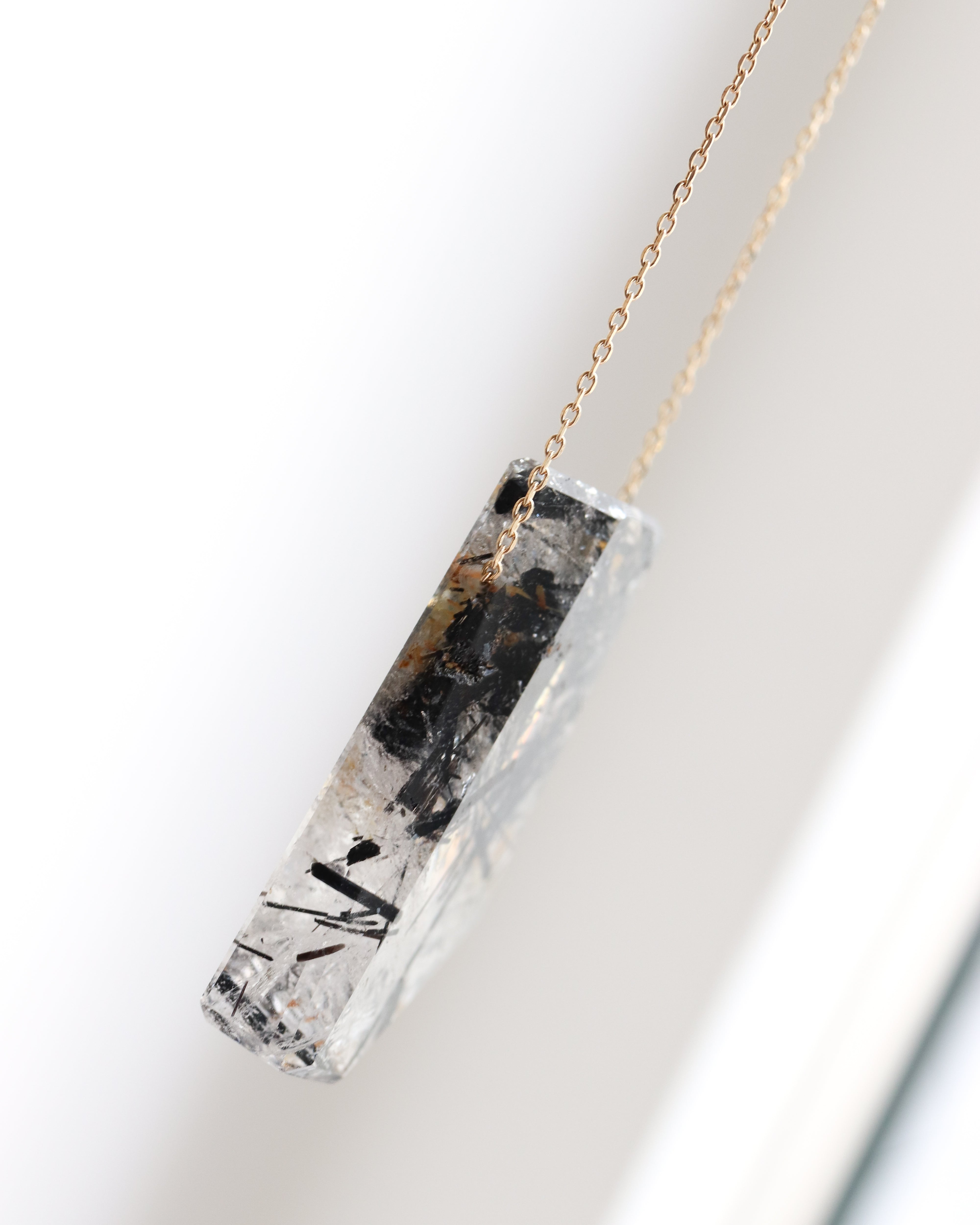 Rock Necklace - Tourmalinated Quartz -