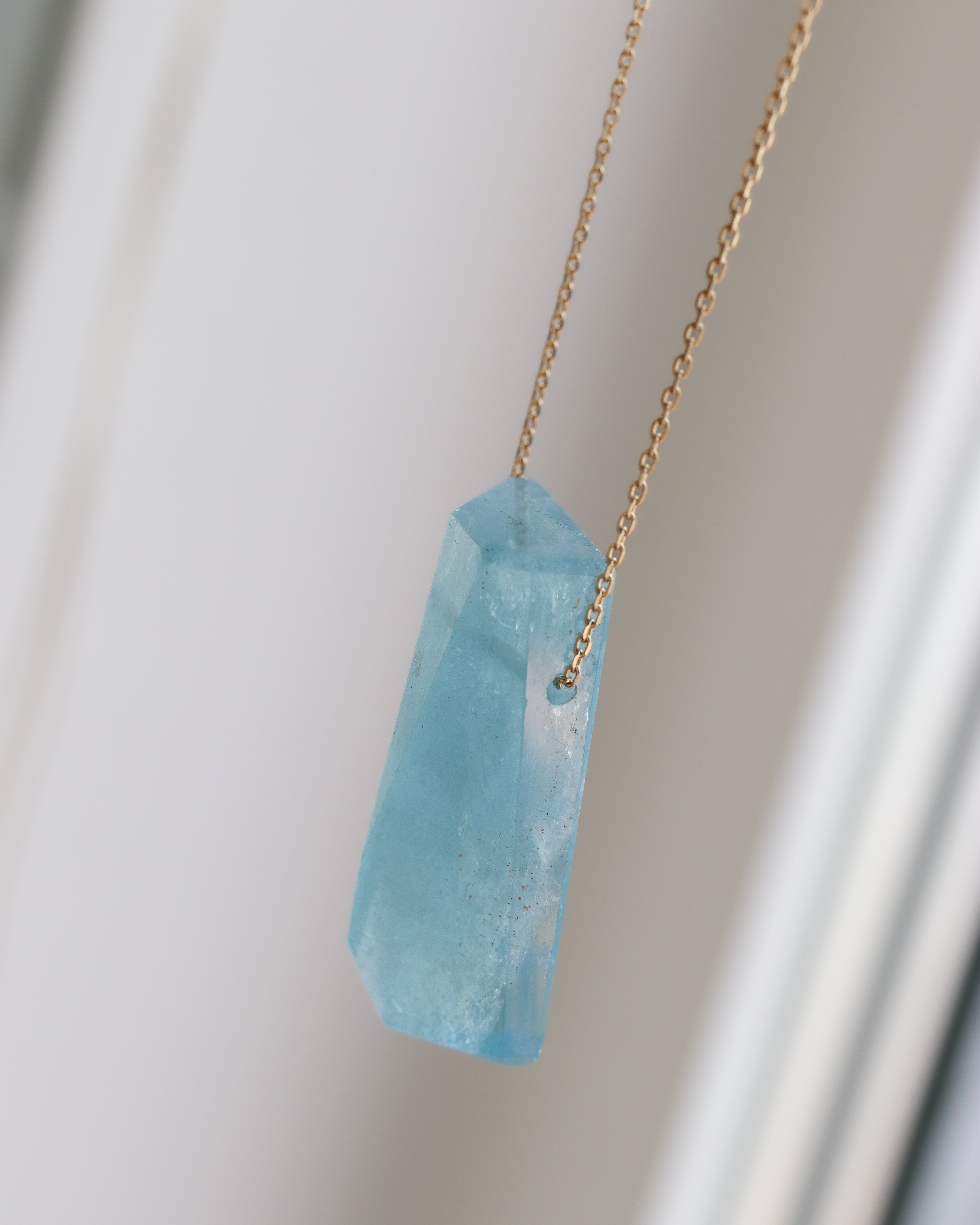 Rock Necklace - Aquamarine -
