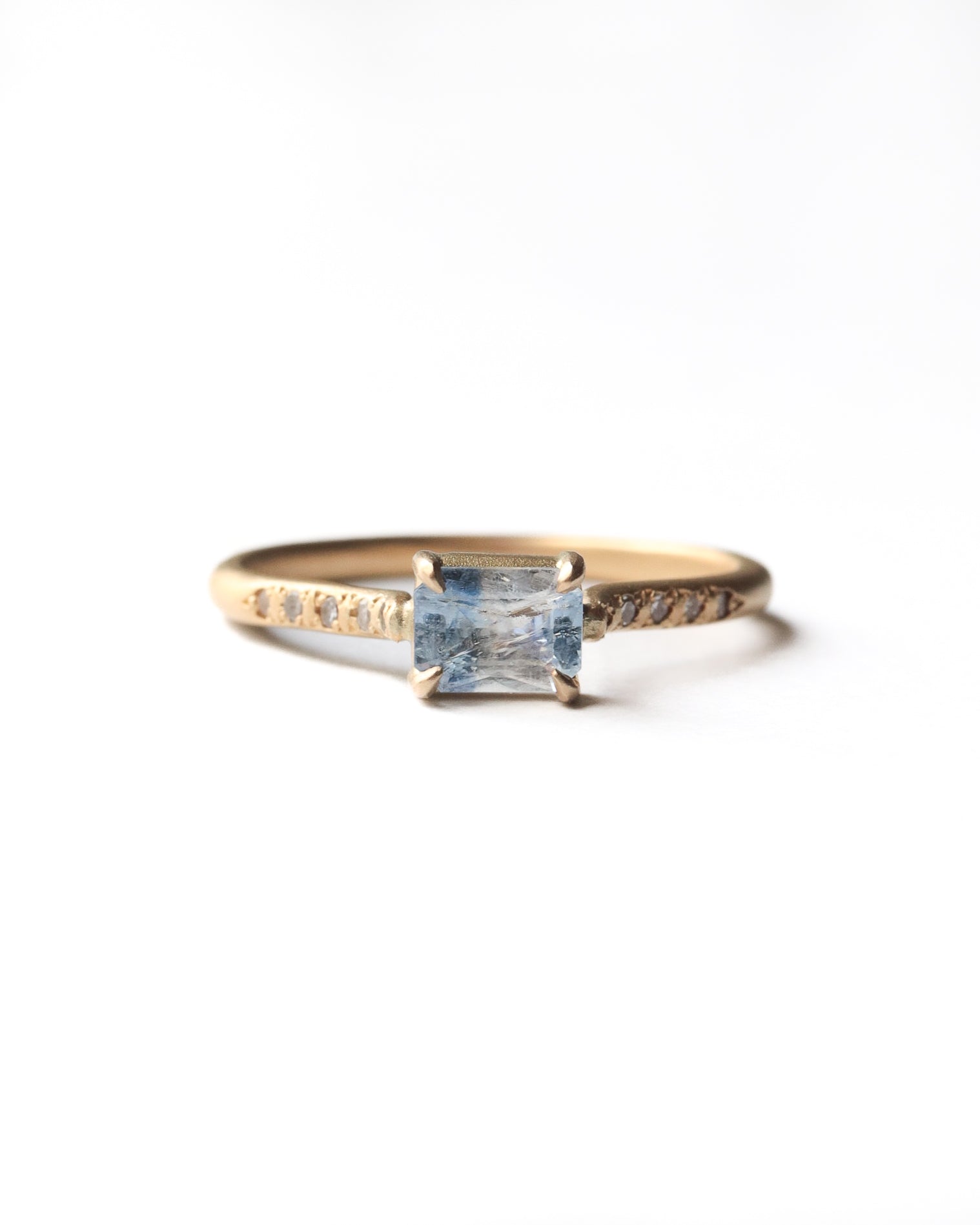 Prong Ring - Benitoite -