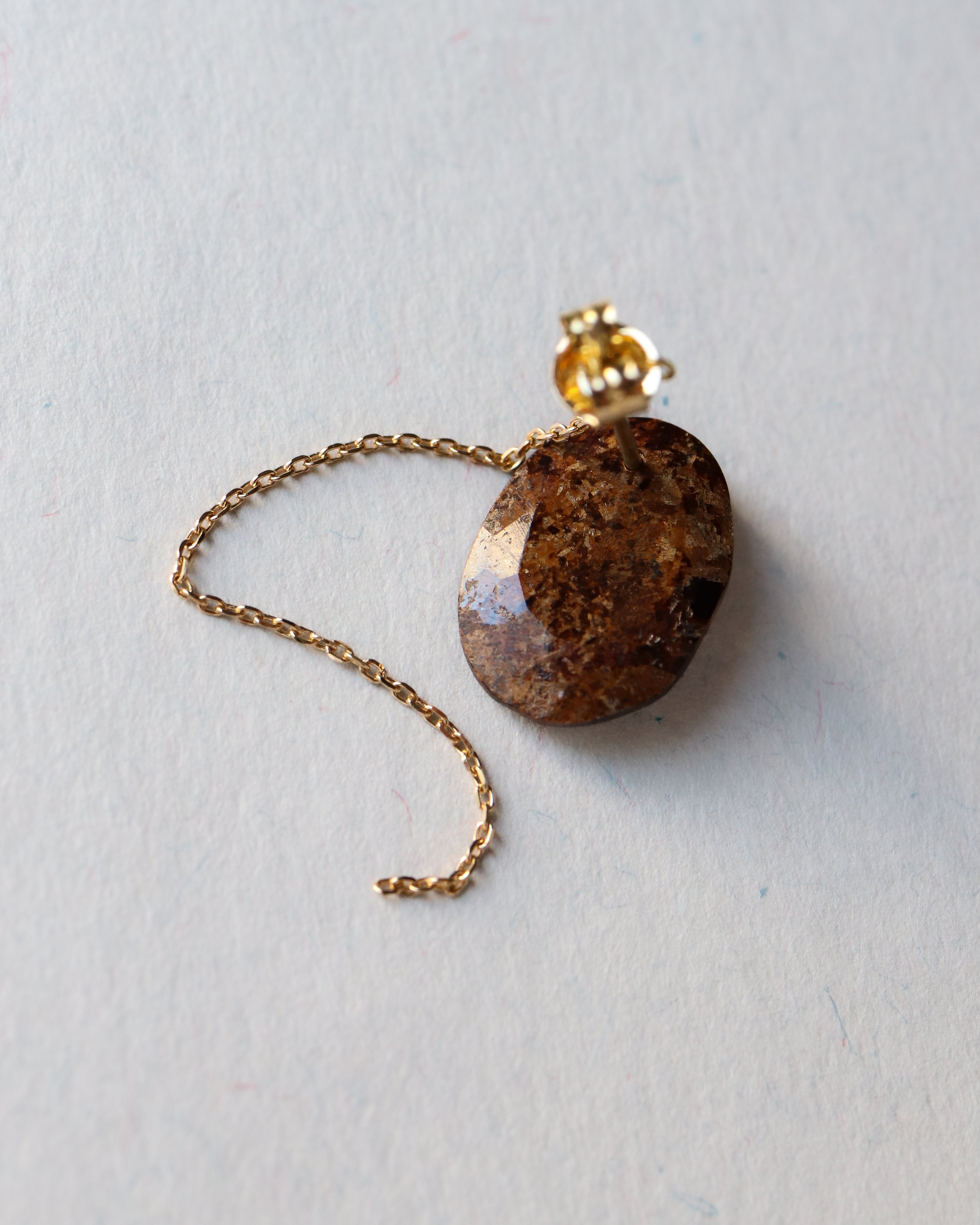 Flat Pierced Earrings - Goldenoxide -