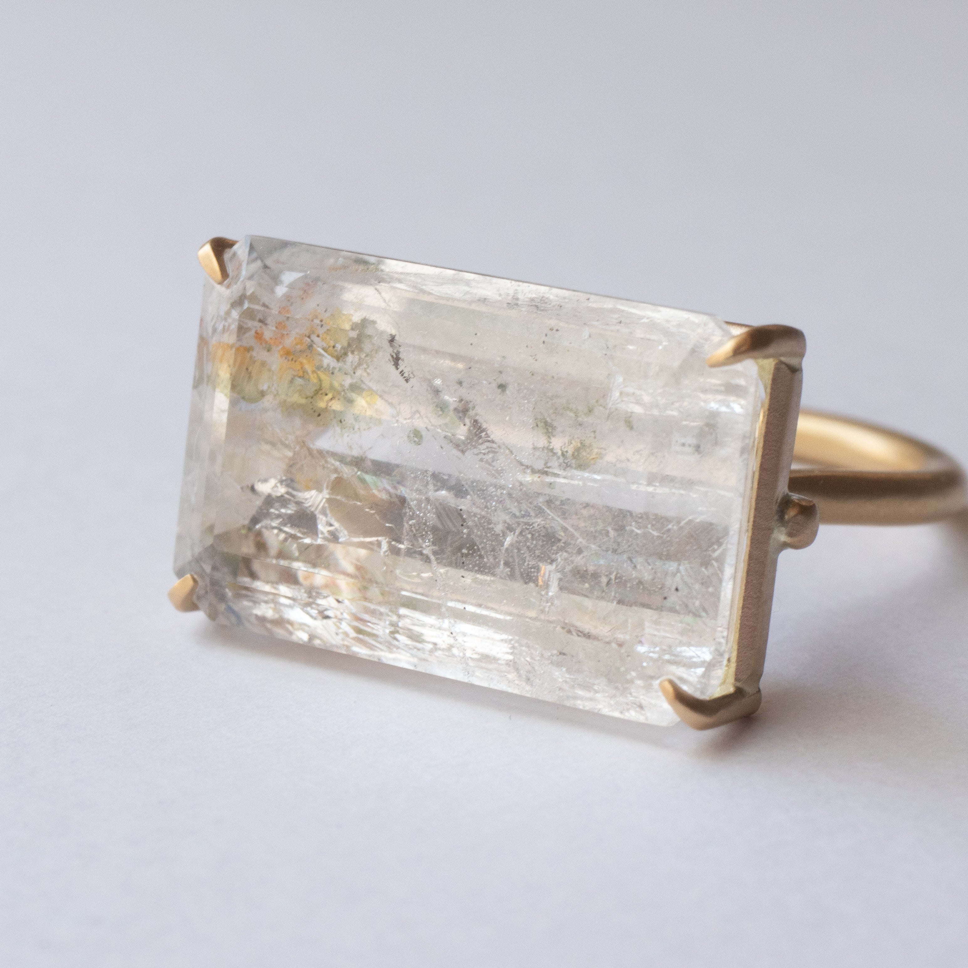 Prong Ring - Gormanite In Quartz -