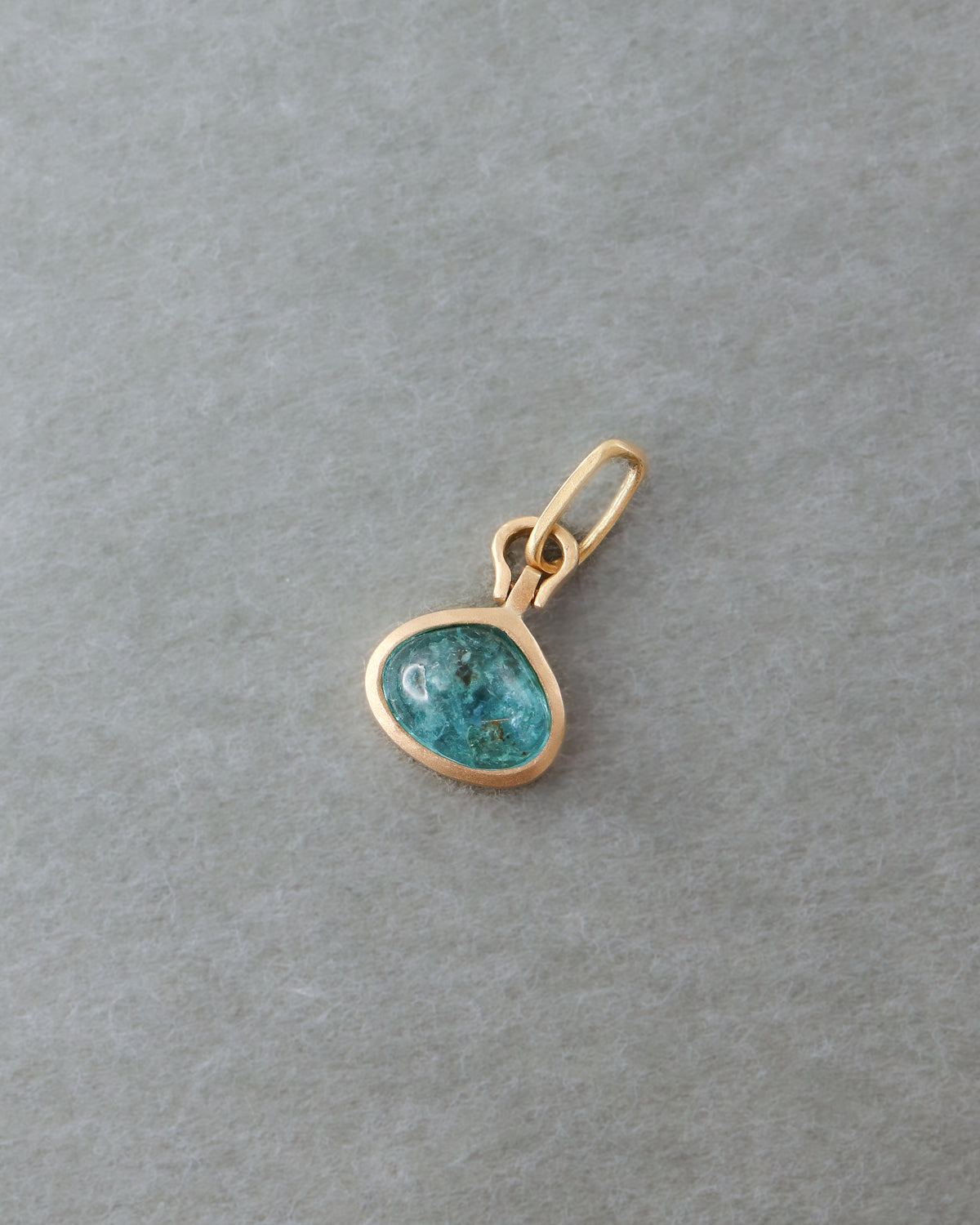 Horse Shoe Collet Necklace - Paraiba Tourmaline -