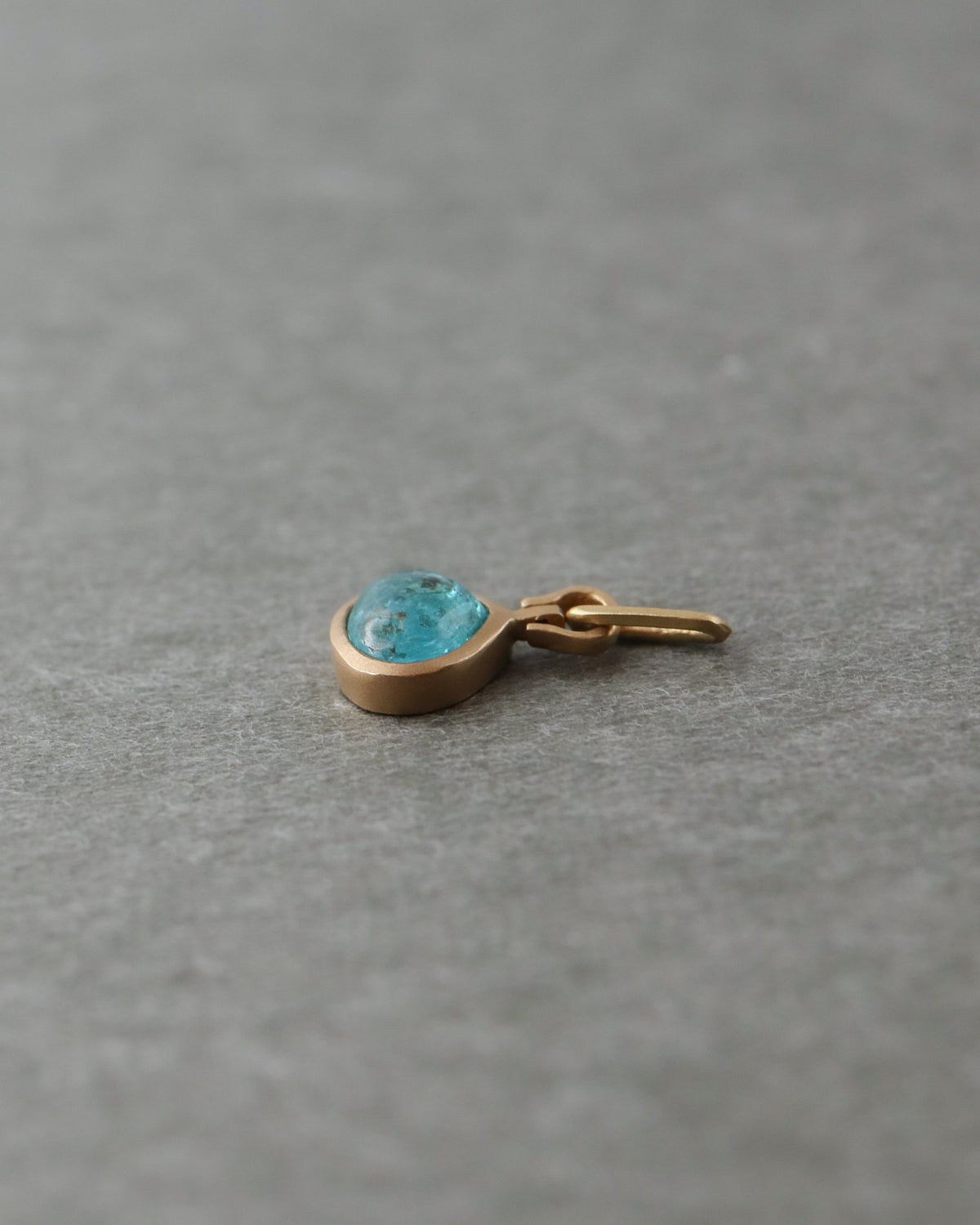 Horse Shoe Collet Necklace - Paraiba Tourmaline -
