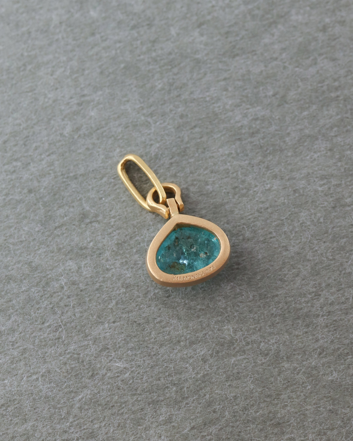 Horse Shoe Collet Necklace - Paraiba Tourmaline -
