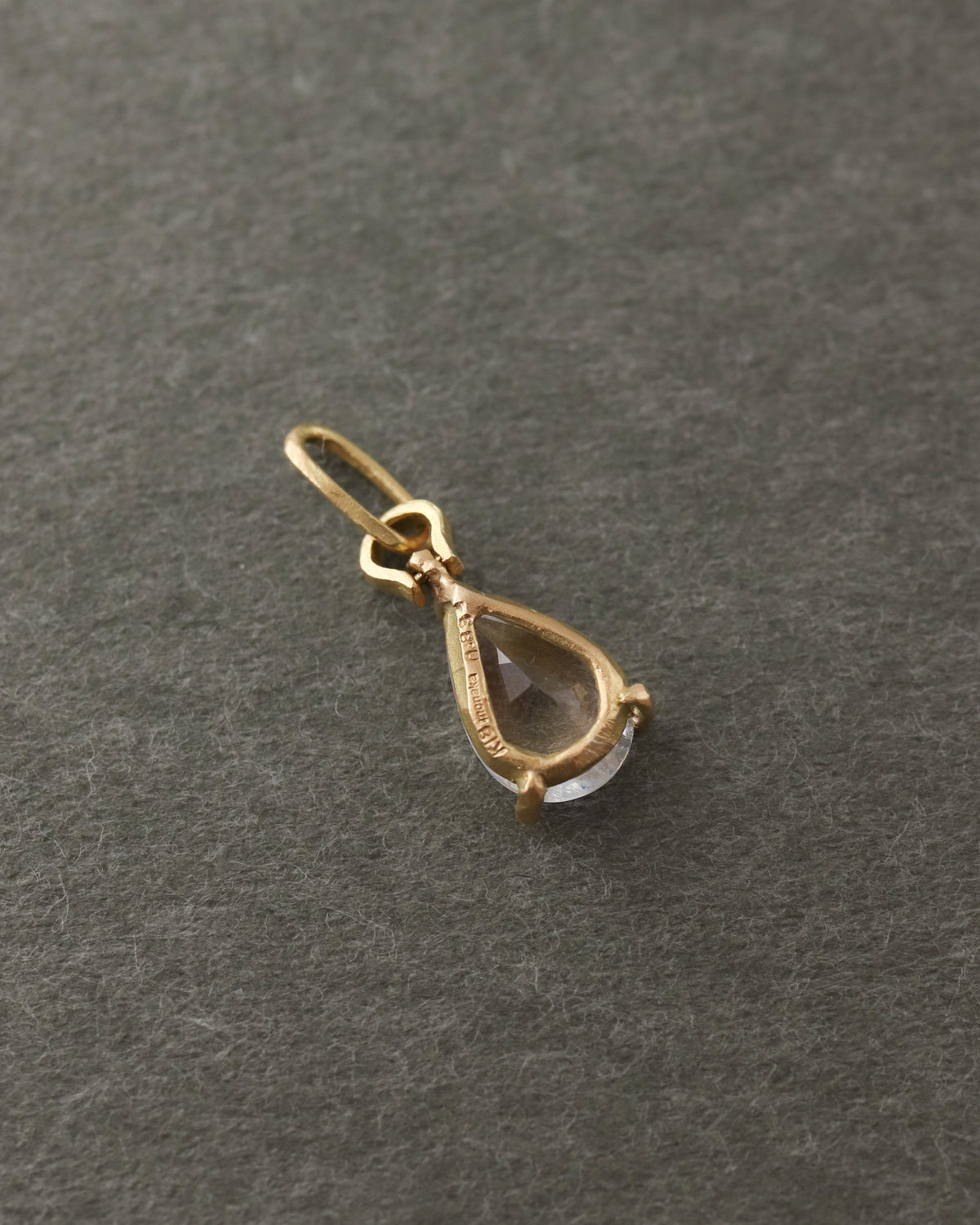 Horse Shoe Prong Necklace - Rainbow Moon Stone -