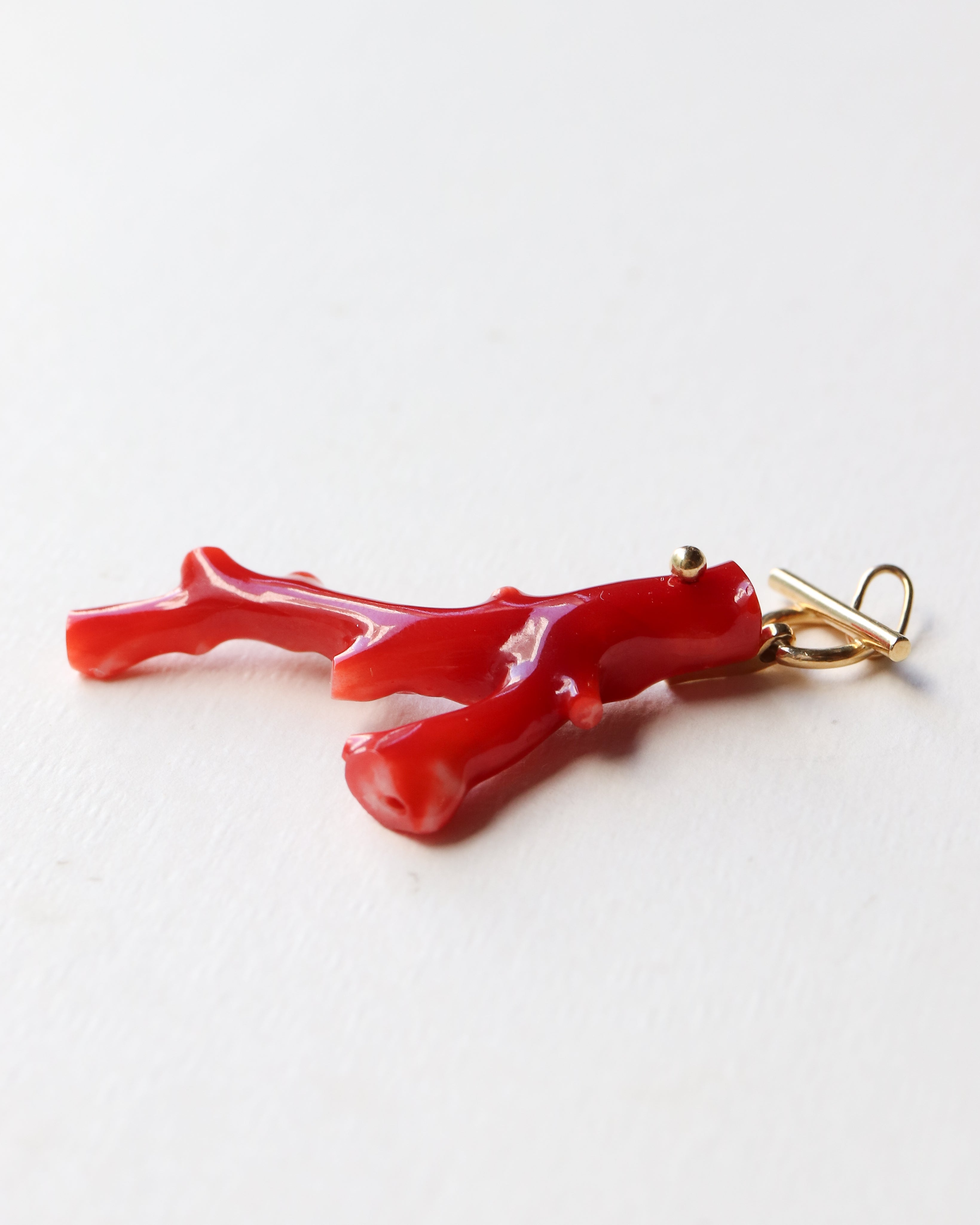 Mantel Stone Necklace - Coral -