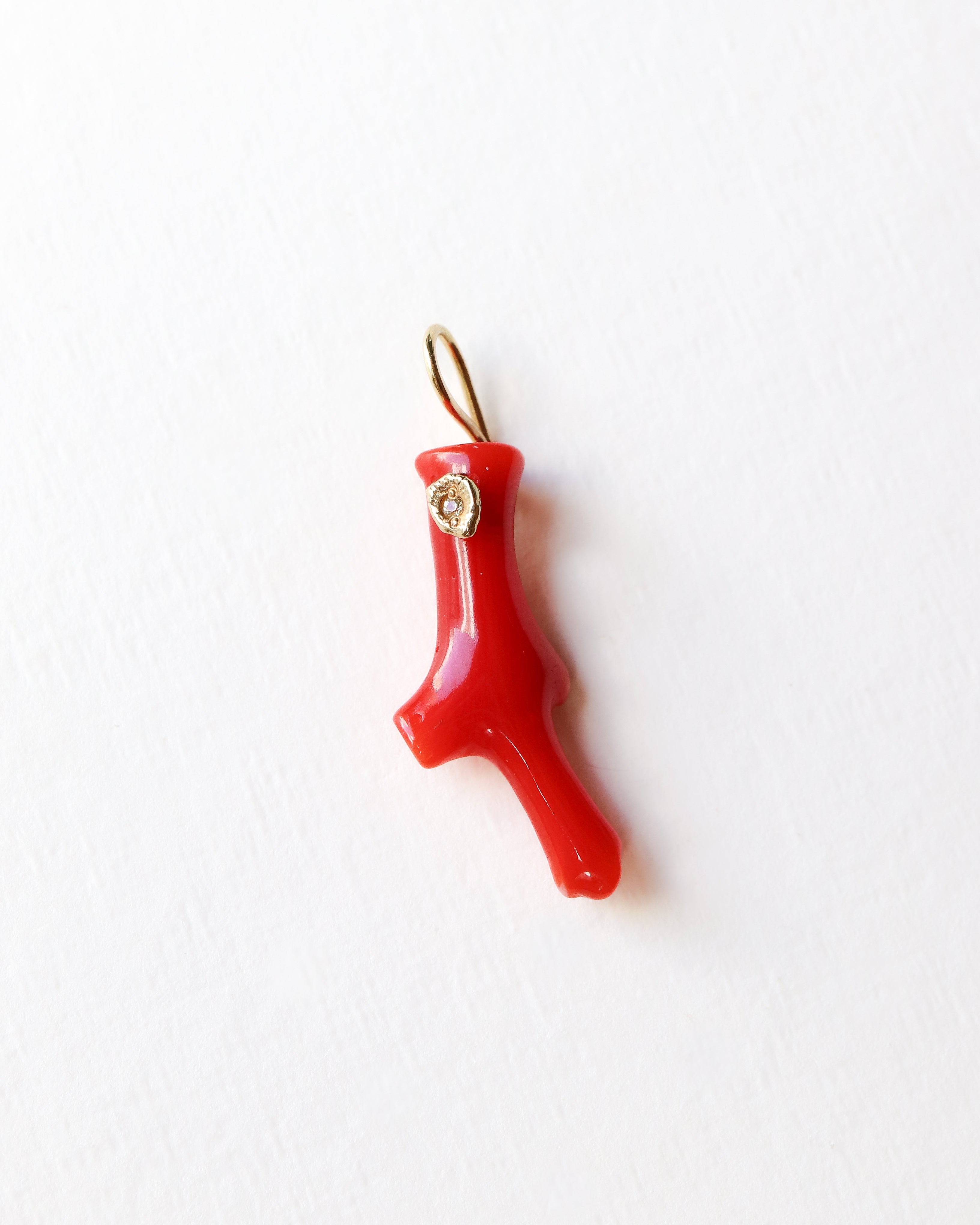 Flat Necklace - Coral -
