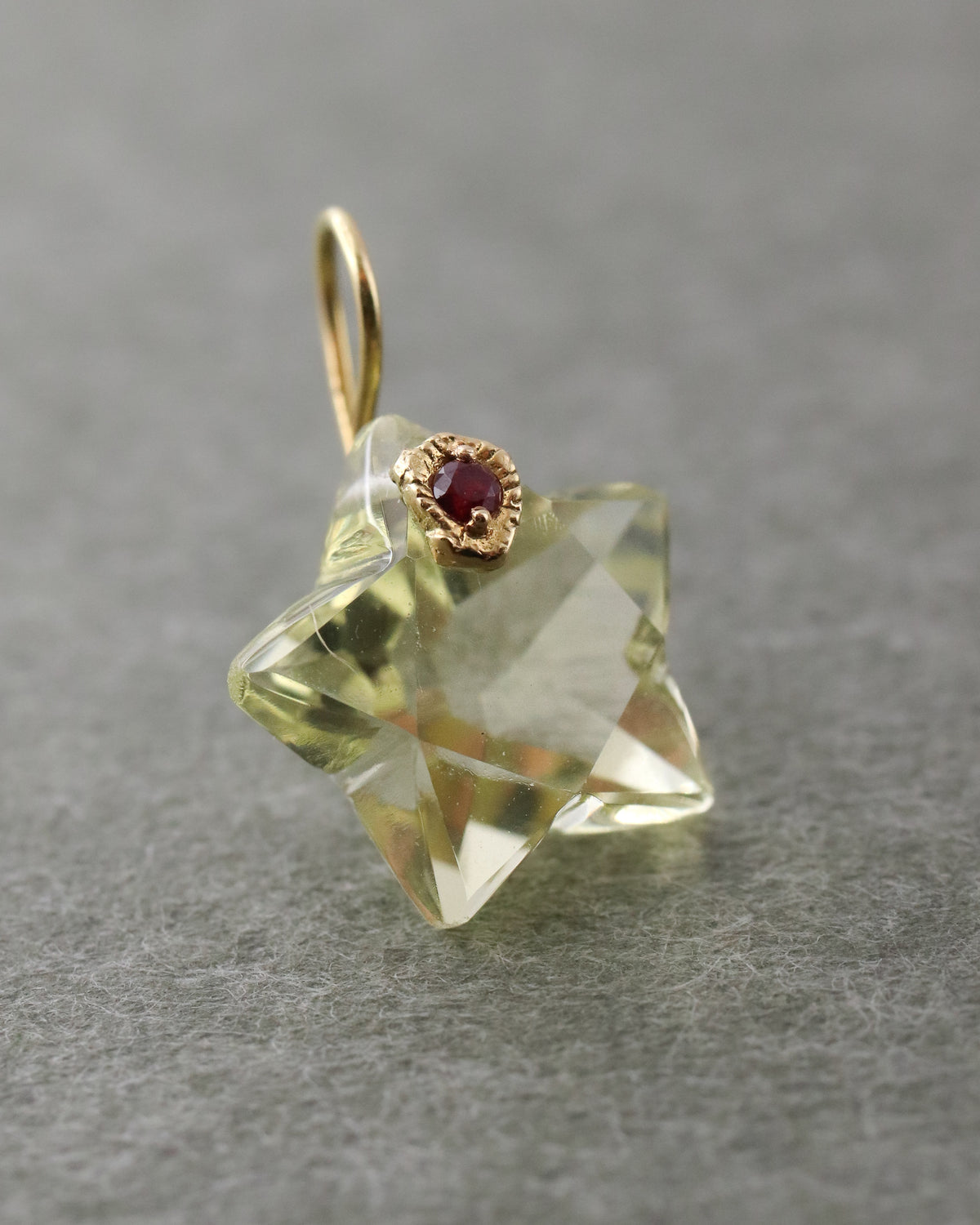 Flat Necklace - Lemon Quartz -