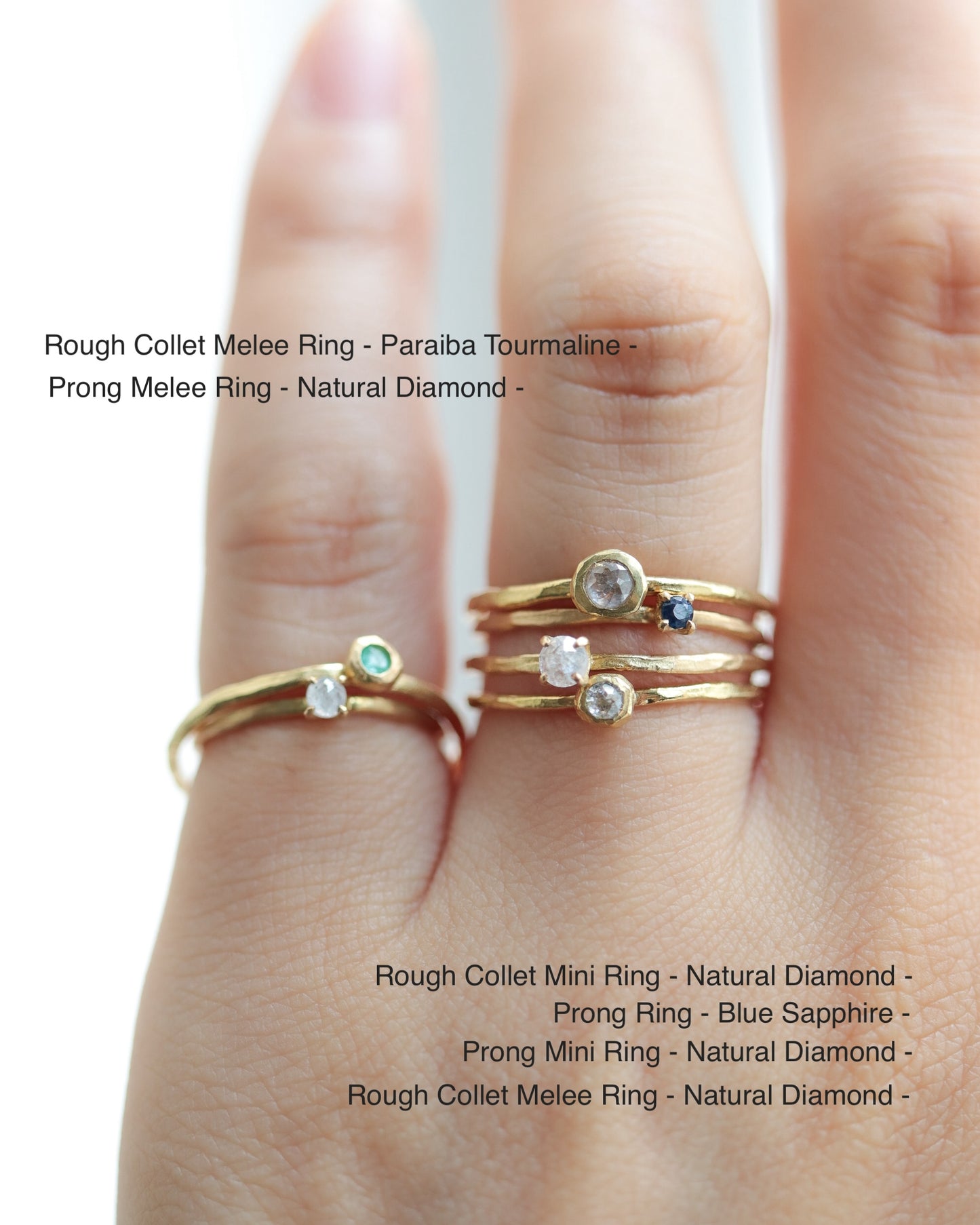 【Online Exclusive】Rough Collet Melee Ring - Natural Diamond -