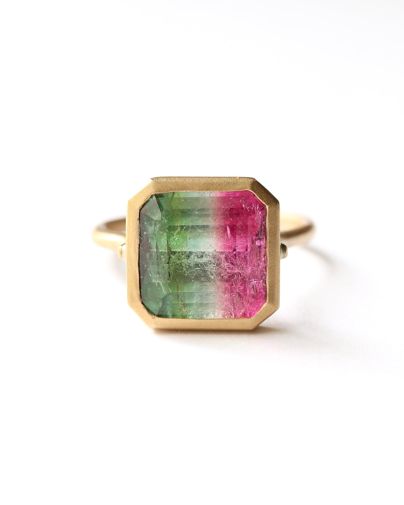 Collet Ring - Bicolor Tourmaline -