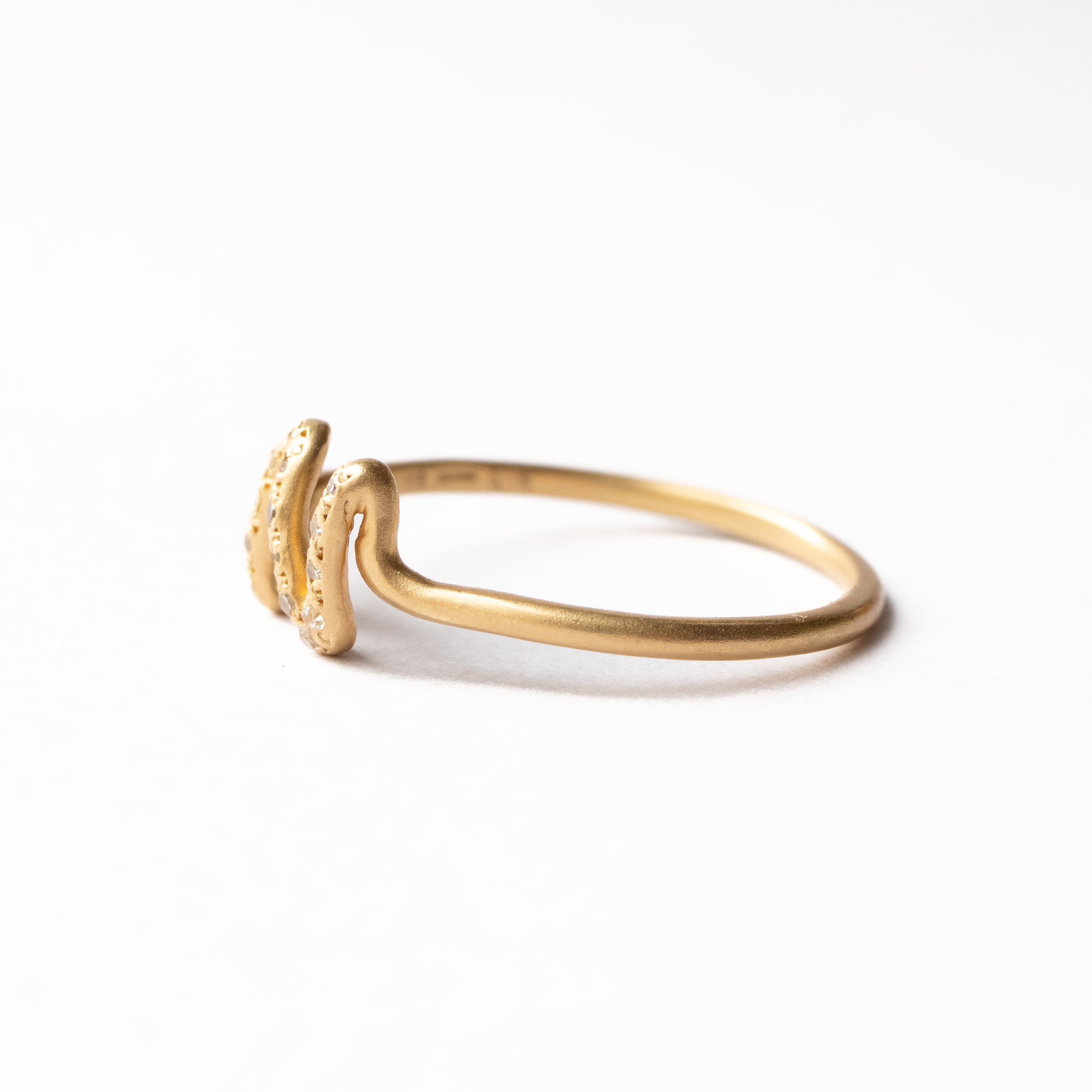 Initial Diamond Ring - N -