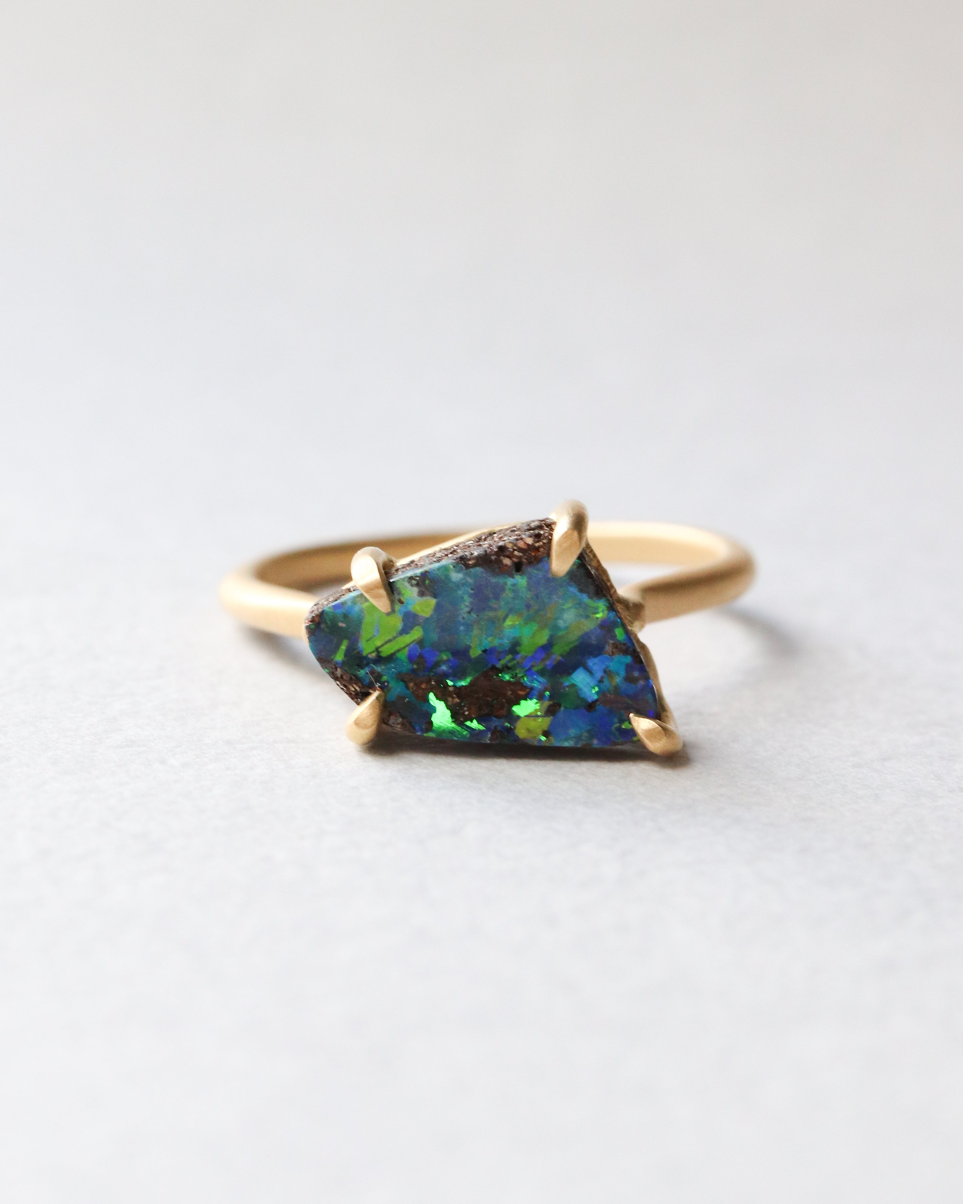 Prong Ring - Boulder Opal -