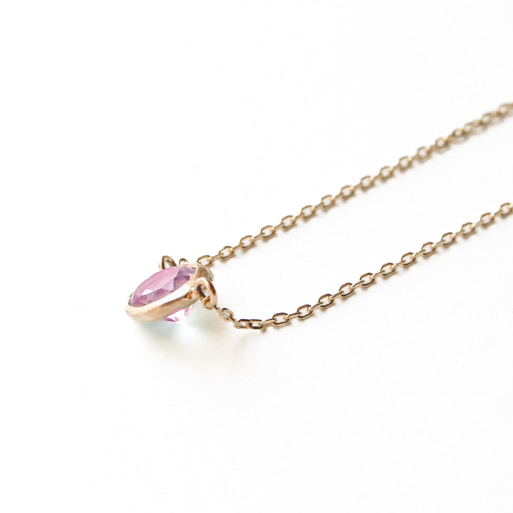 Rough Collet Necklace - Pink Tourmaline -