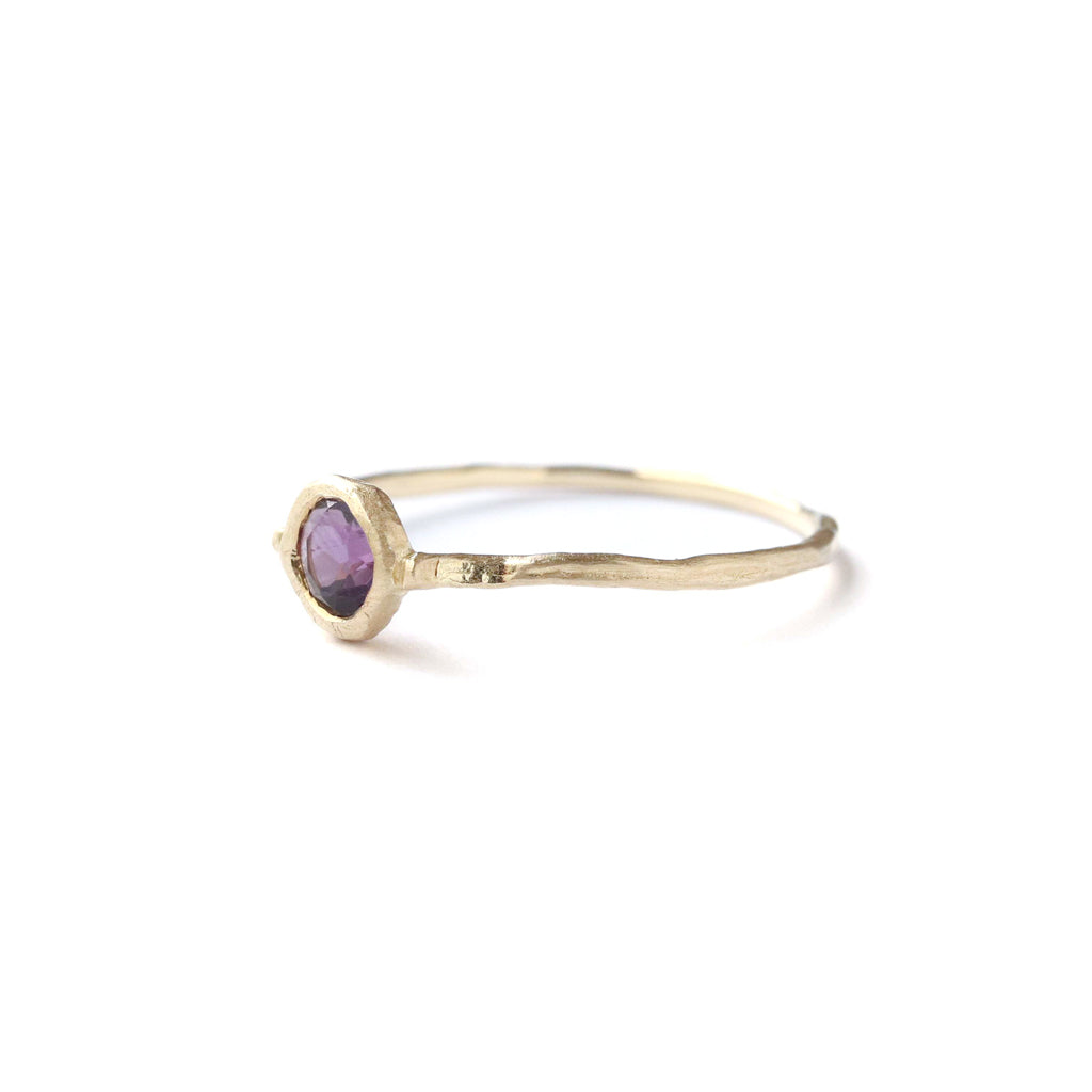 Rough Collet Ring - Amethyst -