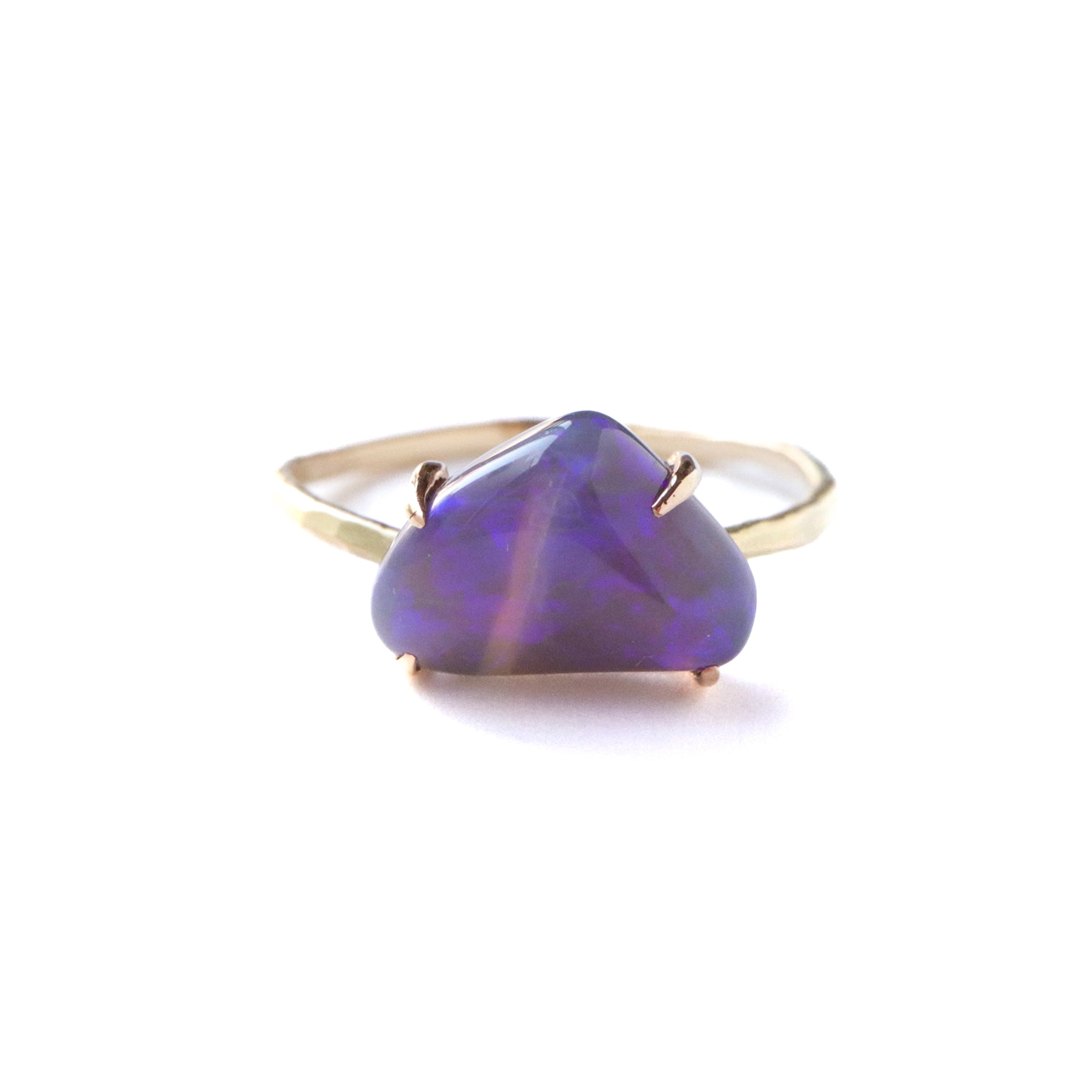 Prong Ring - Crystal Black Opal -