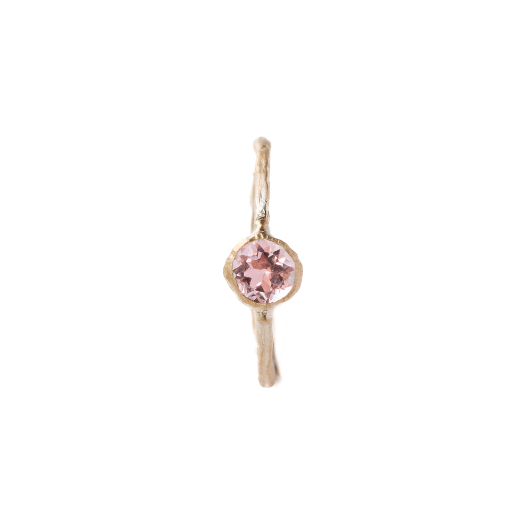 Rough Collet Ear Cuff - Pink Tourmaline -