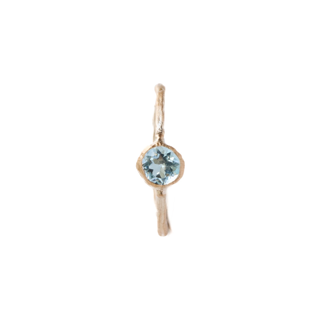 Rough Collet Ear Cuff - Blue Topaz -