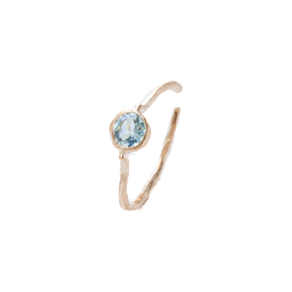 Rough Collet Ear Cuff - Blue Topaz -