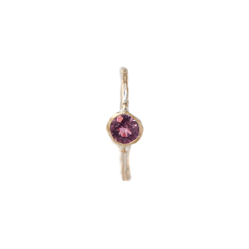 Rough Collet Ear Cuff - Rhodolite Garnet -