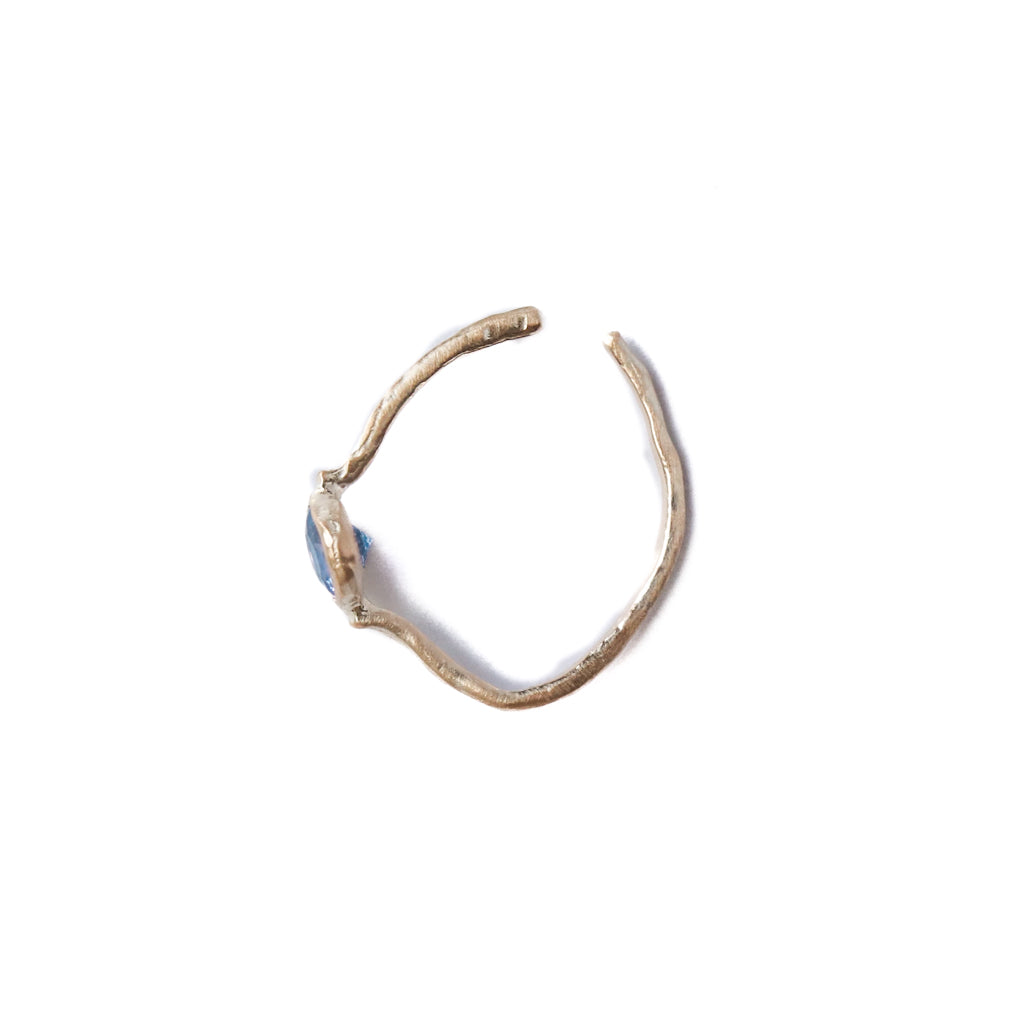 Rough Collet Ear Cuff - Sapphire -