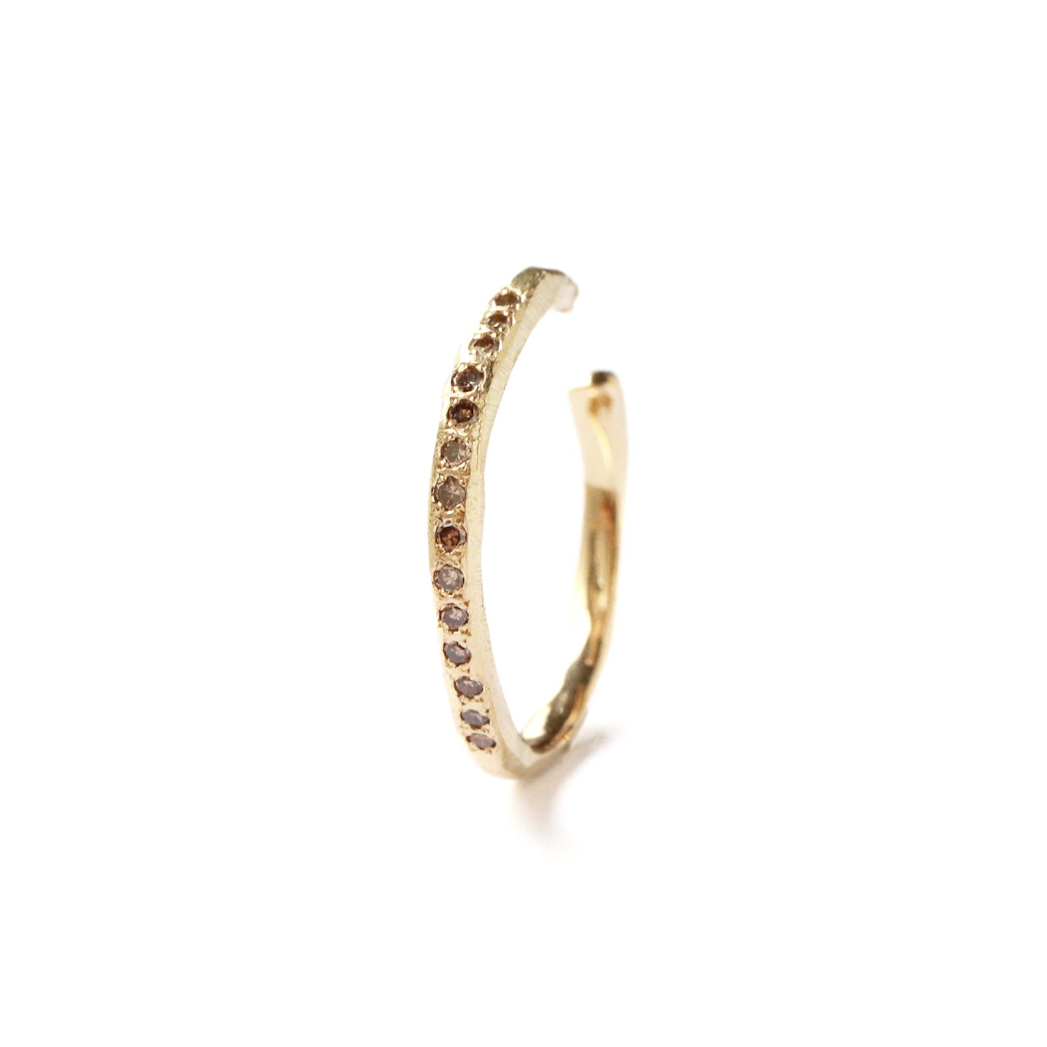 HIbiki Ear Cuff - Brown Diamond -