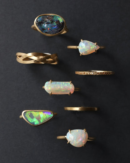 Collet Ring - Boulder Opal -