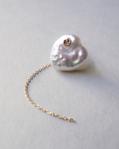 Flat Pierced Earring - Keshi Pearl -