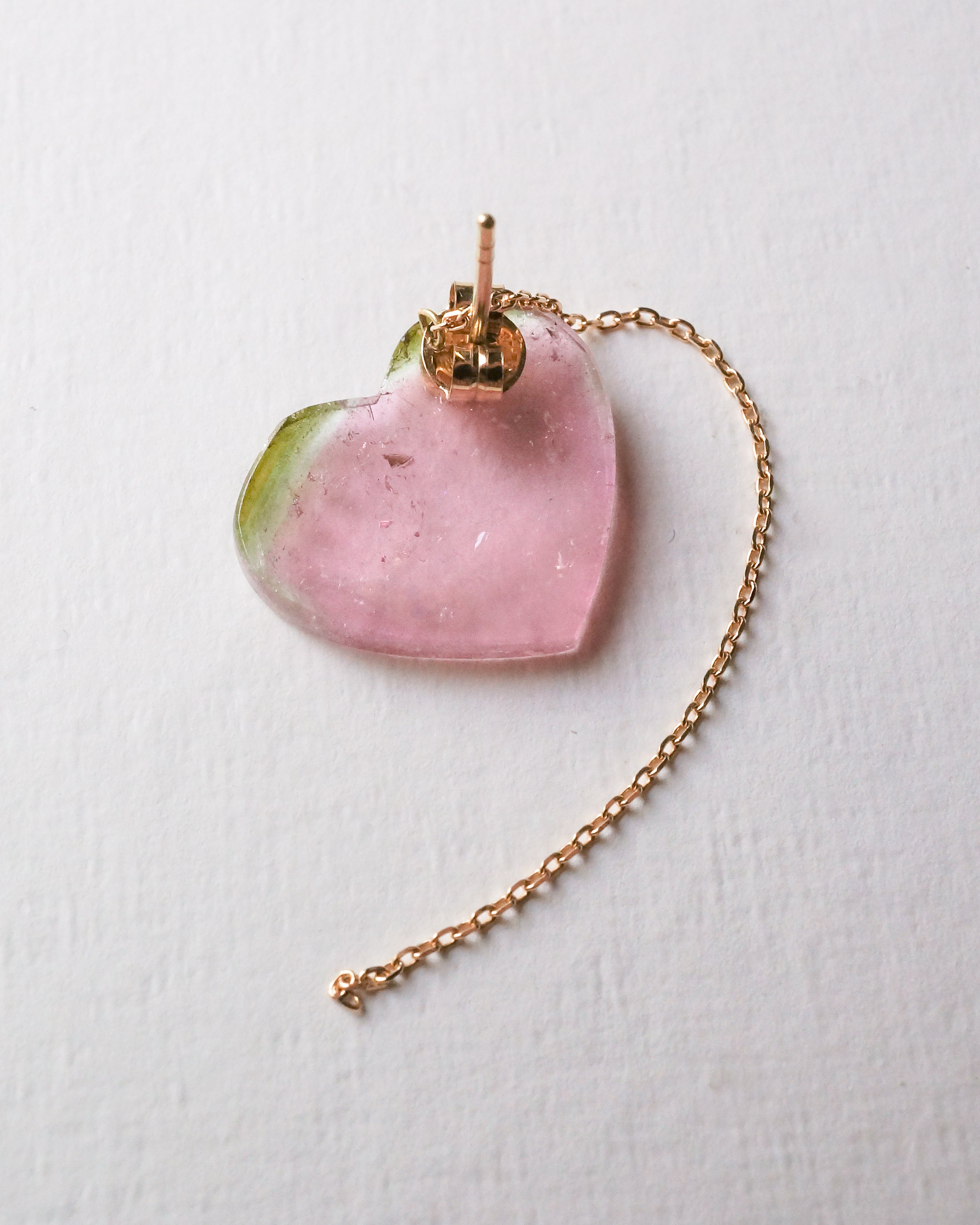 Flat Pierced Earring - Bicolor Tourmaline - – MONAKA jewellery