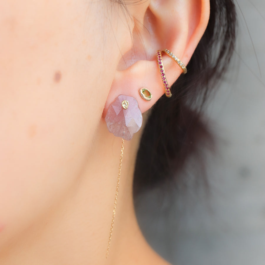 【期間限定】Flat Pierced Earring - Sapphire -