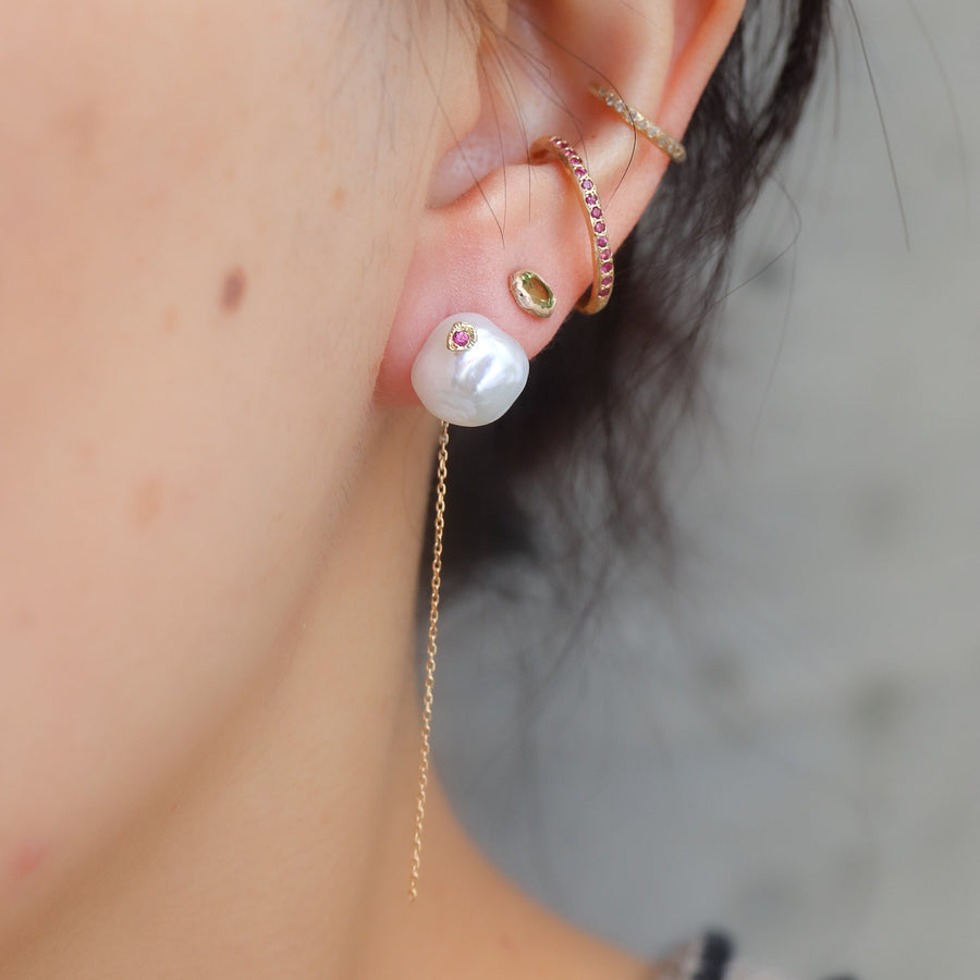 【期間限定】Flat Pierced Earring - Keshi Pearl -