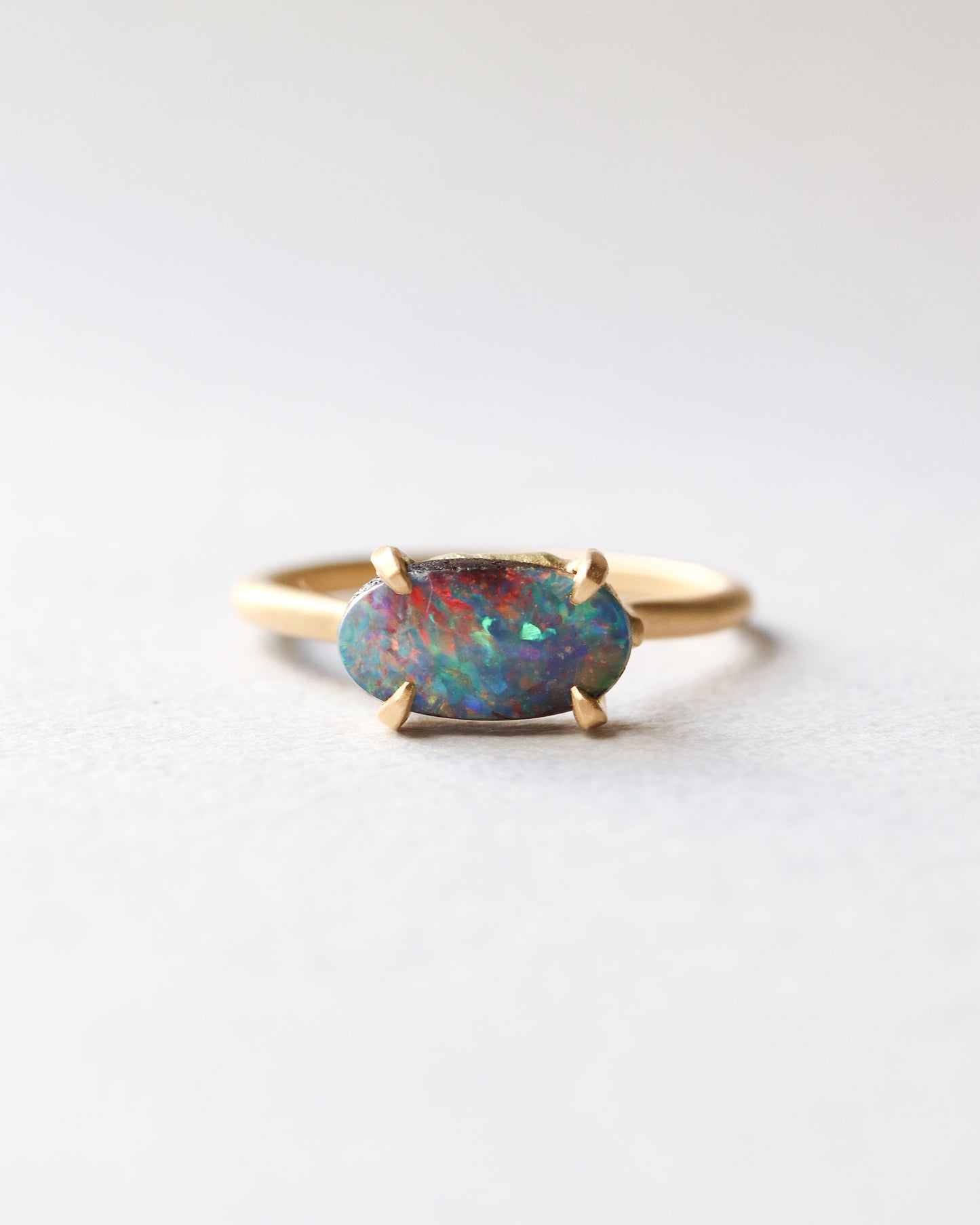 Prong Ring - Boulder Opal -