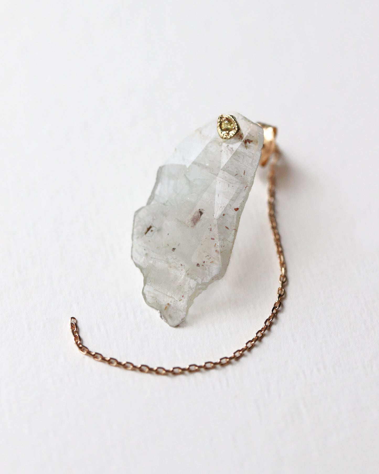 Flat Pierced Earring - Sapphire -