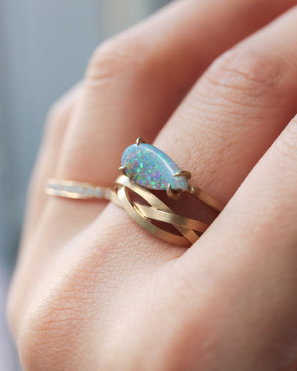 Prong Ring - Opal -