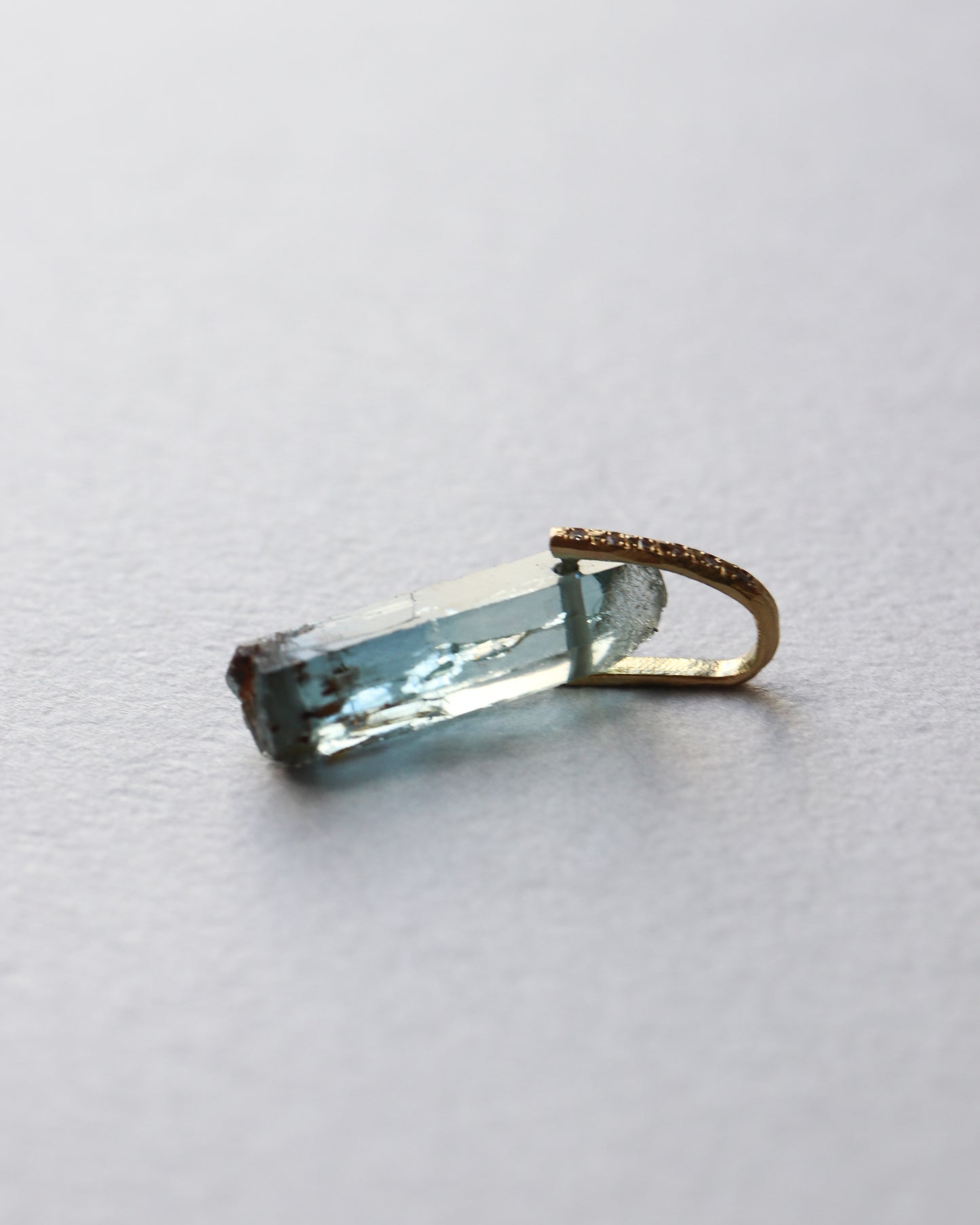 Hibiki Stone Necklace - Aquamarine / Diamond -