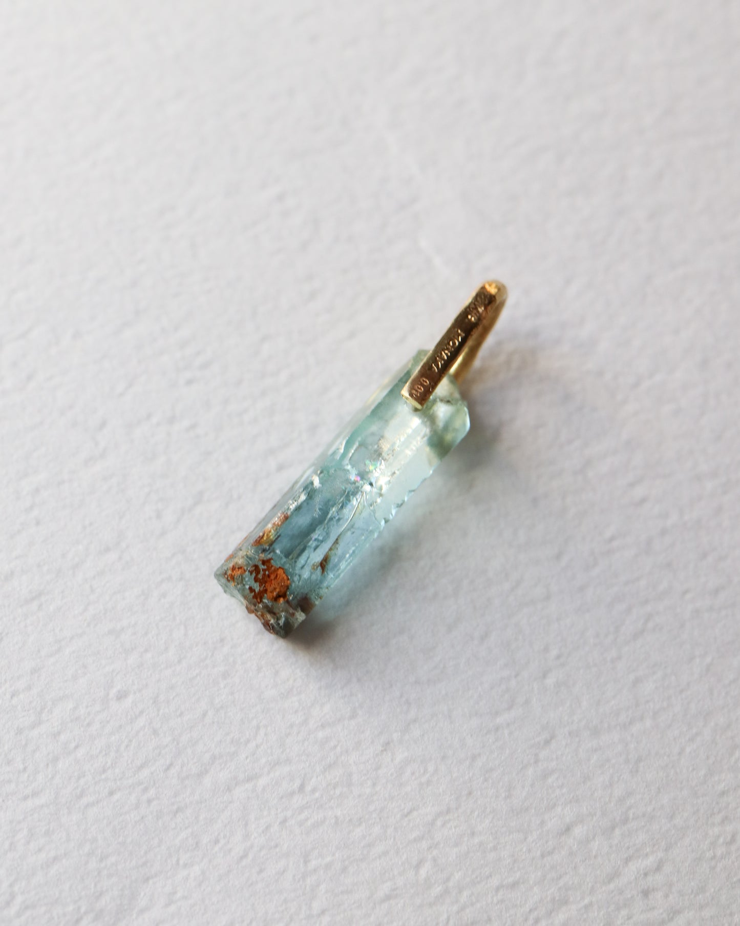 Hibiki Stone Necklace - Aquamarine / Diamond -